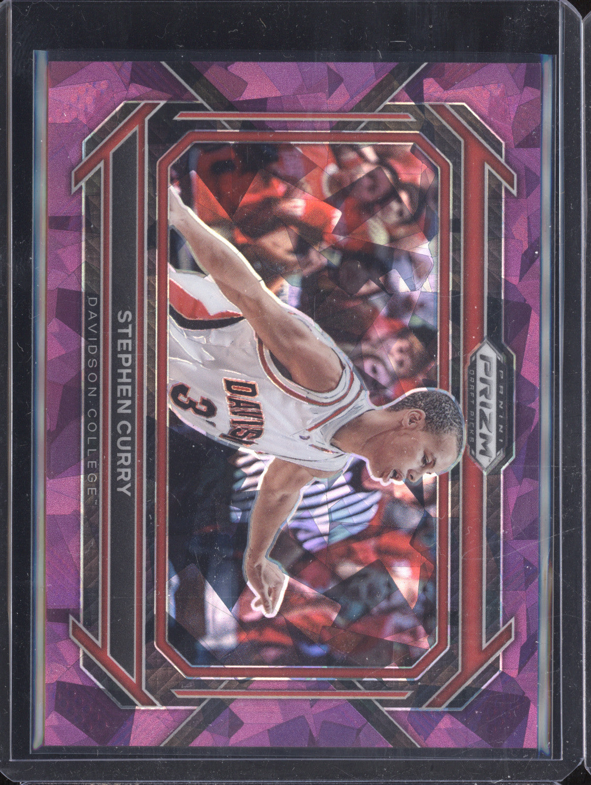 Stephen Curry 2023 Panini Prizm Draft Picks 53 Purple Cracked Ice 49/149