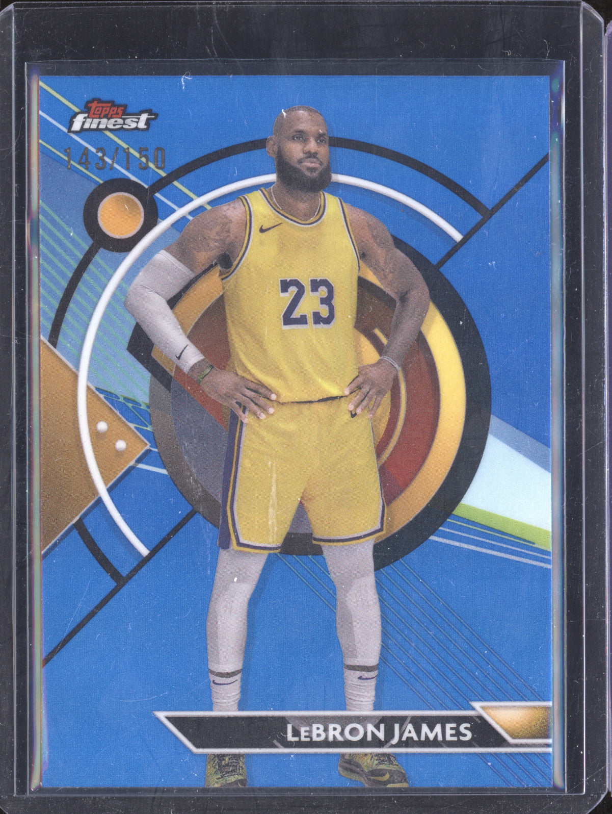 LeBron James 2023-24 Topps Finest 69 Blue 143/150