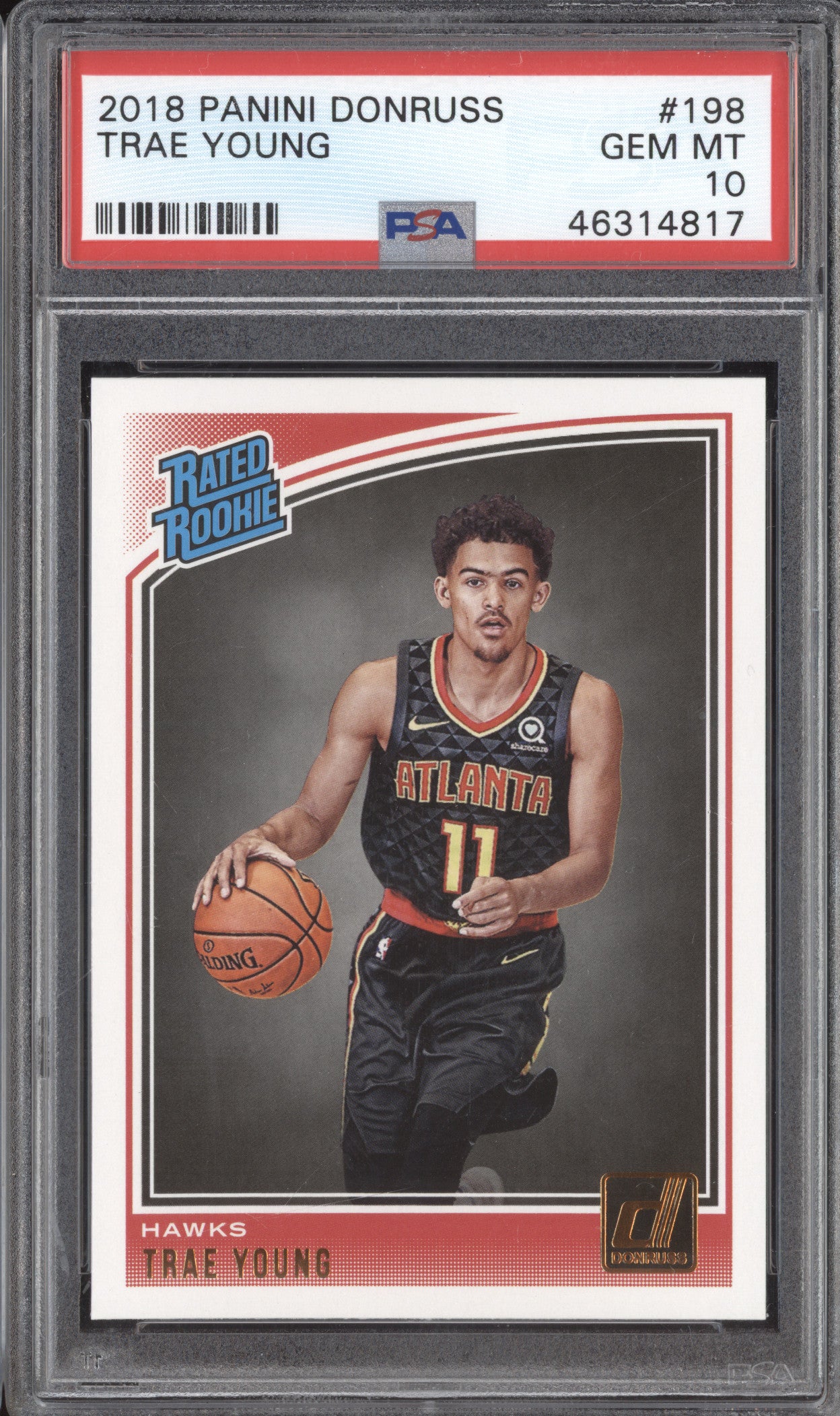 Trae Young 2018-19 Panini Donruss 198 RC PSA 10