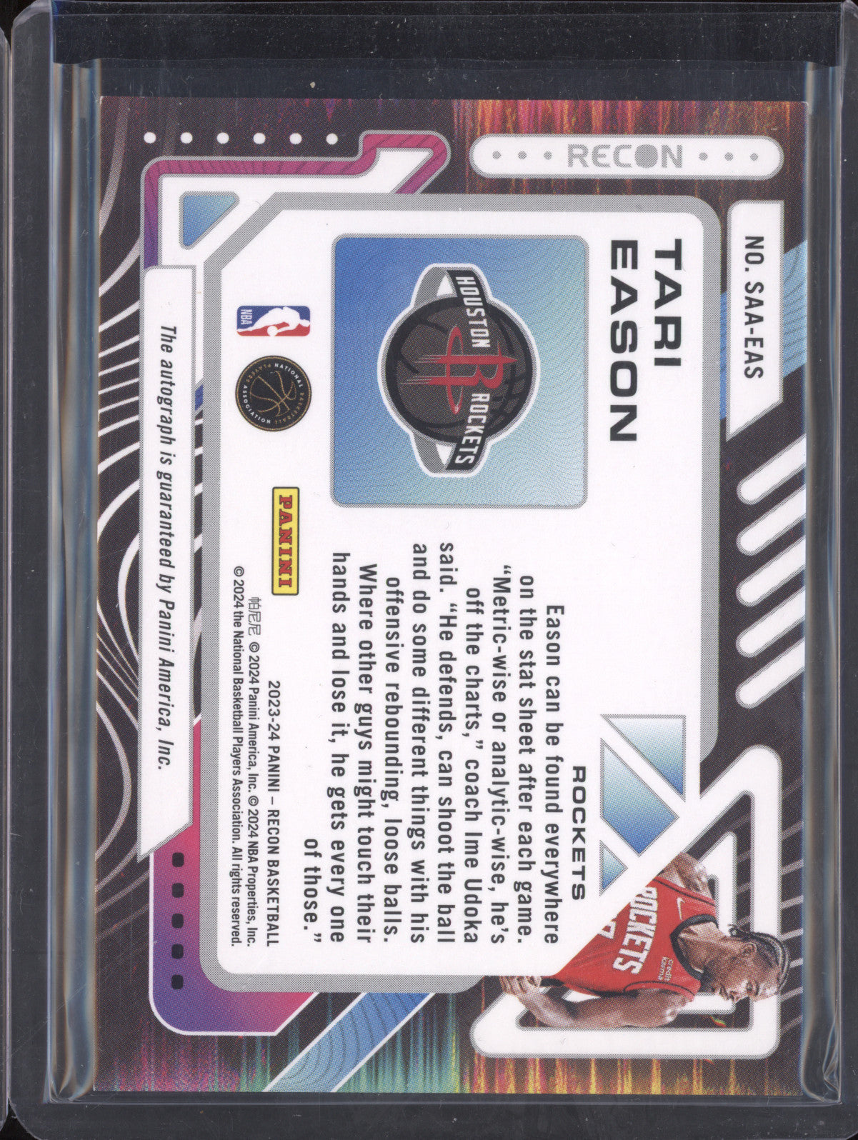Tari Eason 2023-24 Panini Recon SAA-EAS Sophomore Acetate Autograph 47/48