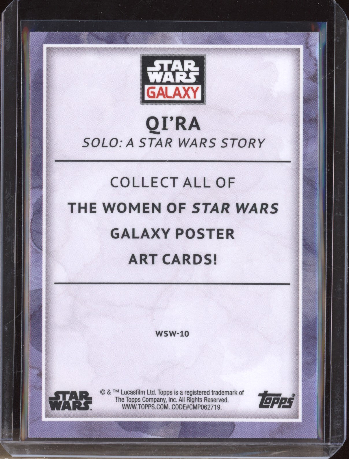 Qi-Ra 2023 Topps Chrome Star Wars Galaxy WSW-10 Poster Art Card