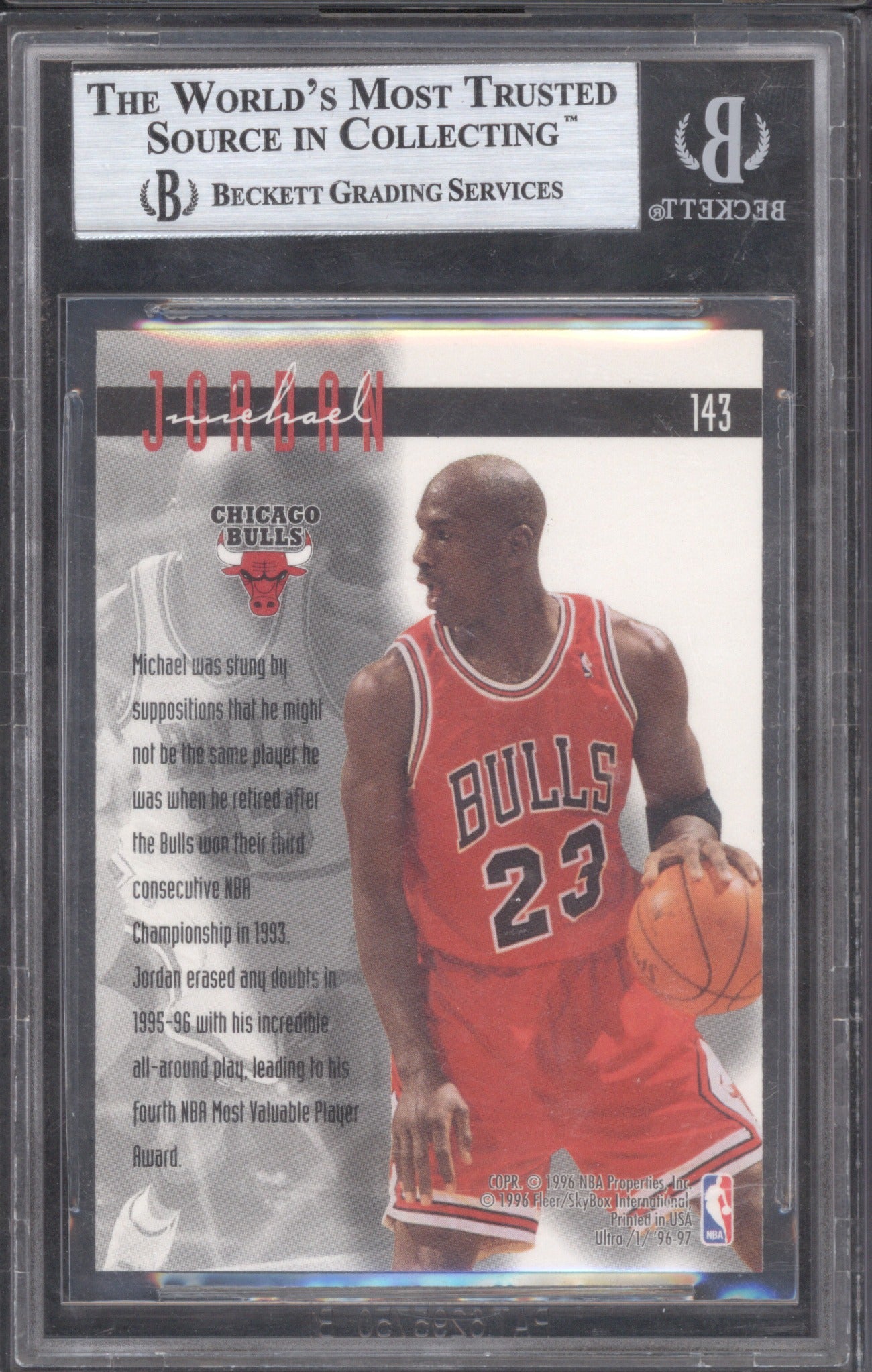 Michael Jordan 1996-97 Fleer Ultra #143 BGS 9