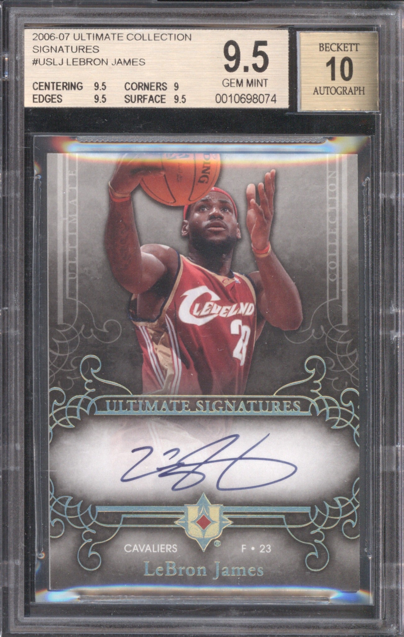 LeBron James 2006 Upper Deck Ultimate Collection Auto BGS 9.5/10 POP 1 No Higher