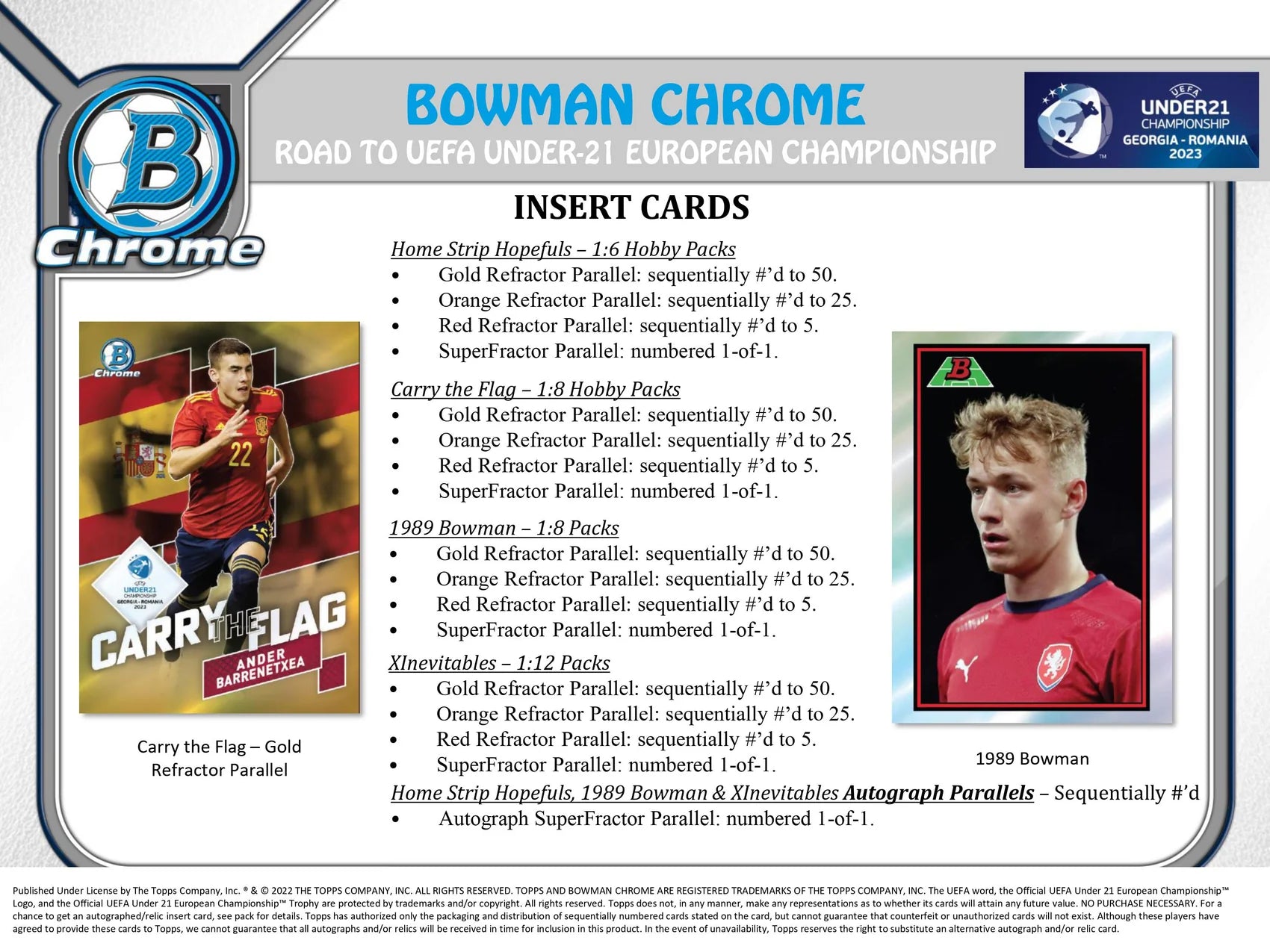 2023 Bowman Chrome Road To UEFA Under-21 European Championship Hobby Box
