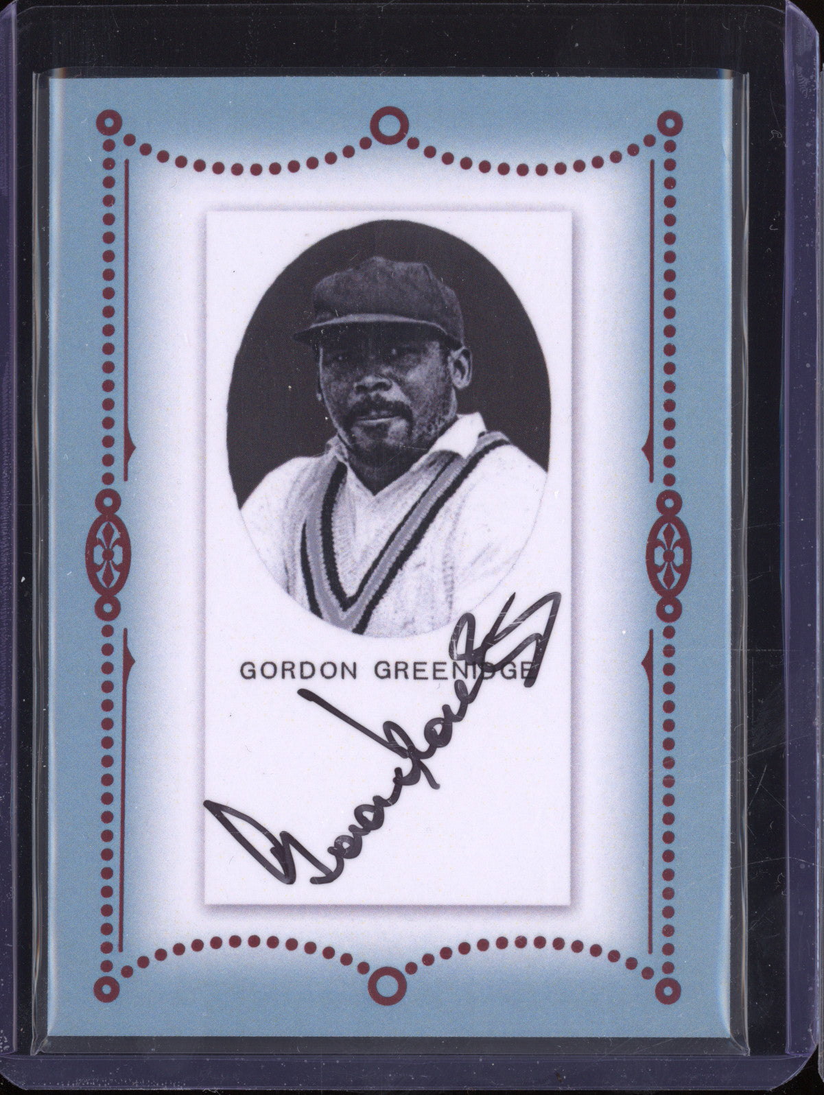 Gordon Greenidge 2024 Futera Vintage Cricket CTA12 Taddies Auto 8/8