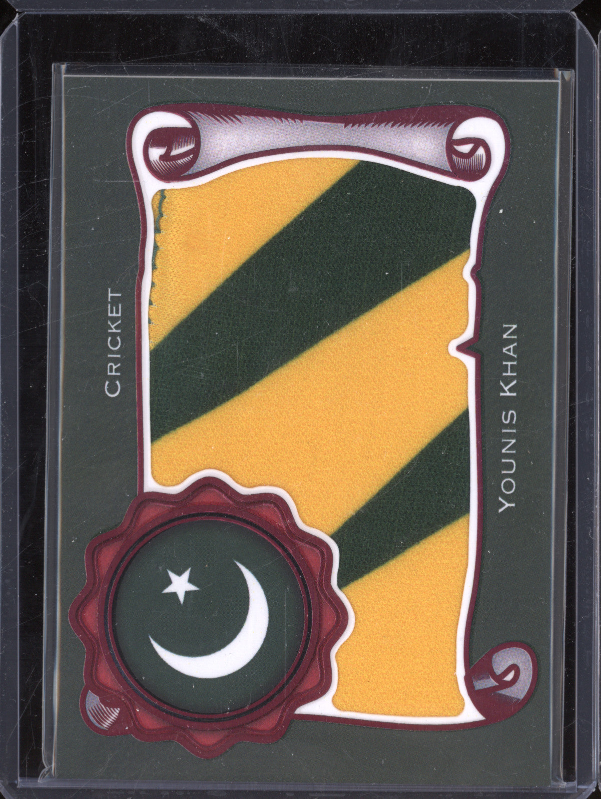 Younis Khan 2024 Futera Vintage Cricket AU02 Flag Memorabilia 4/4