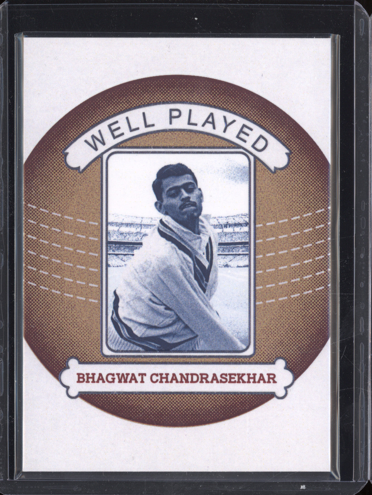 Bhagwat Chandrasekhar 2024 Futera Vintage Cricket WP31 Well Played 9/18