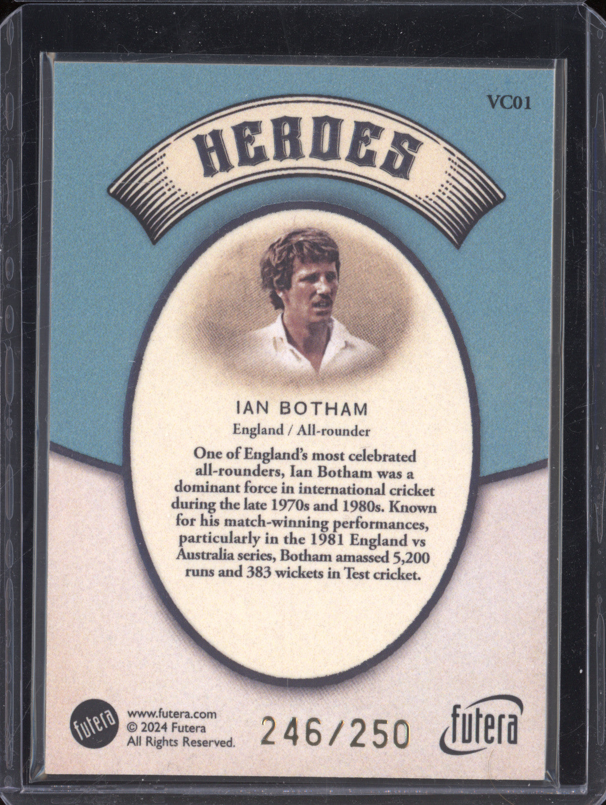 Ian Botham 2024 Futera Vintage Cricket VC01 Heroes 246/250
