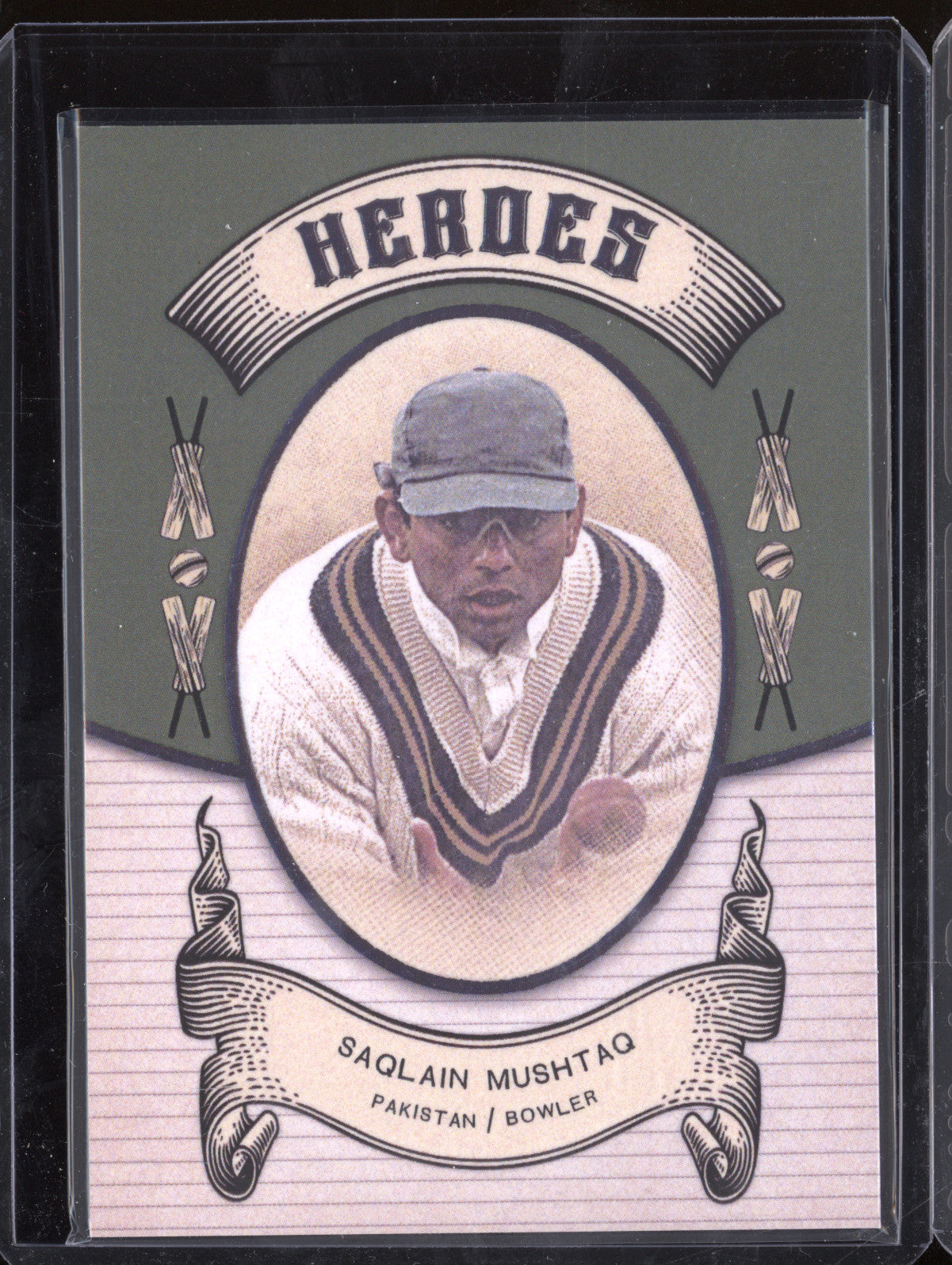 Saqlain Mushtaq 2024 Futera Vintage Cricket VC25 Heroes 17/21