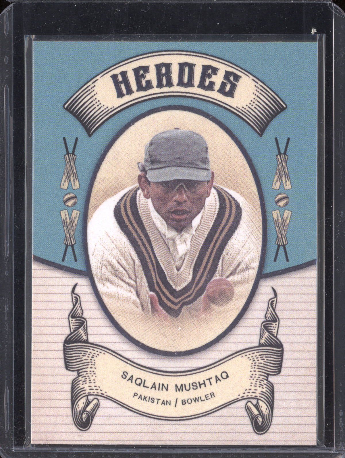 Saqlain Mushtaq 2024 Futera Vintage Cricket VC25 Heroes 151/250