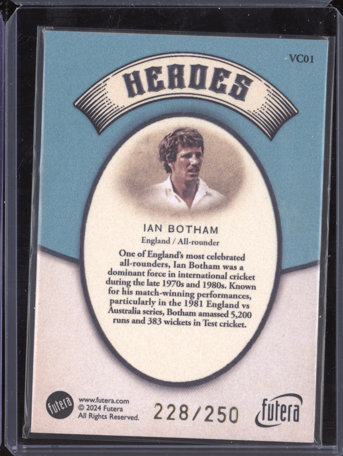 Ian Botham 2024 Futera Vintage Cricket VC01 Heroes 228/250