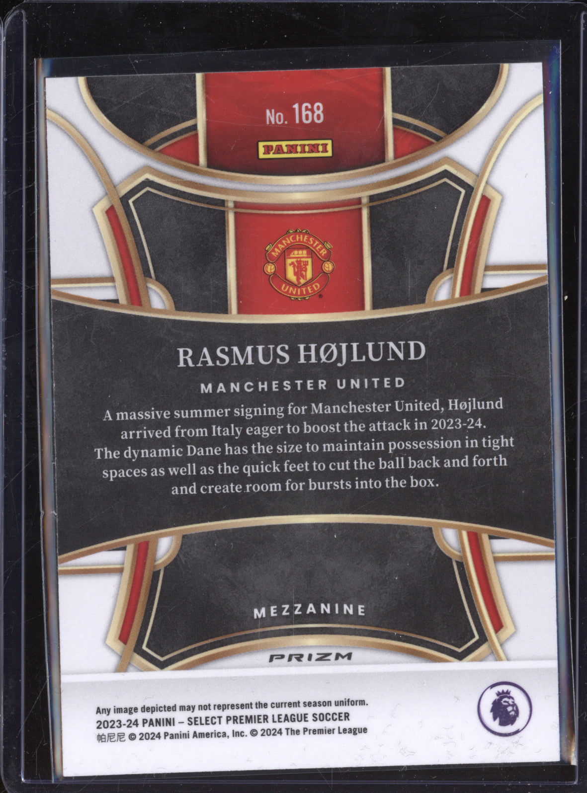 Rasmus Hojlund 2023-24 Panini Select 168 Red