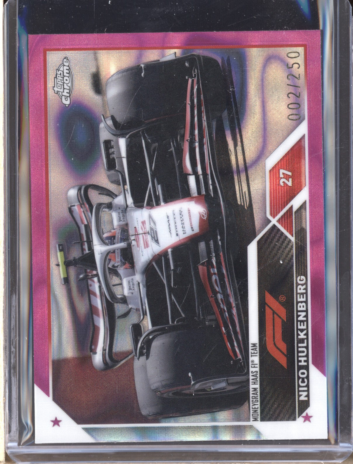 Nico Hulkenberg 2023 Topps Chrome Formula 1 120 Fuschia Lava 2/250