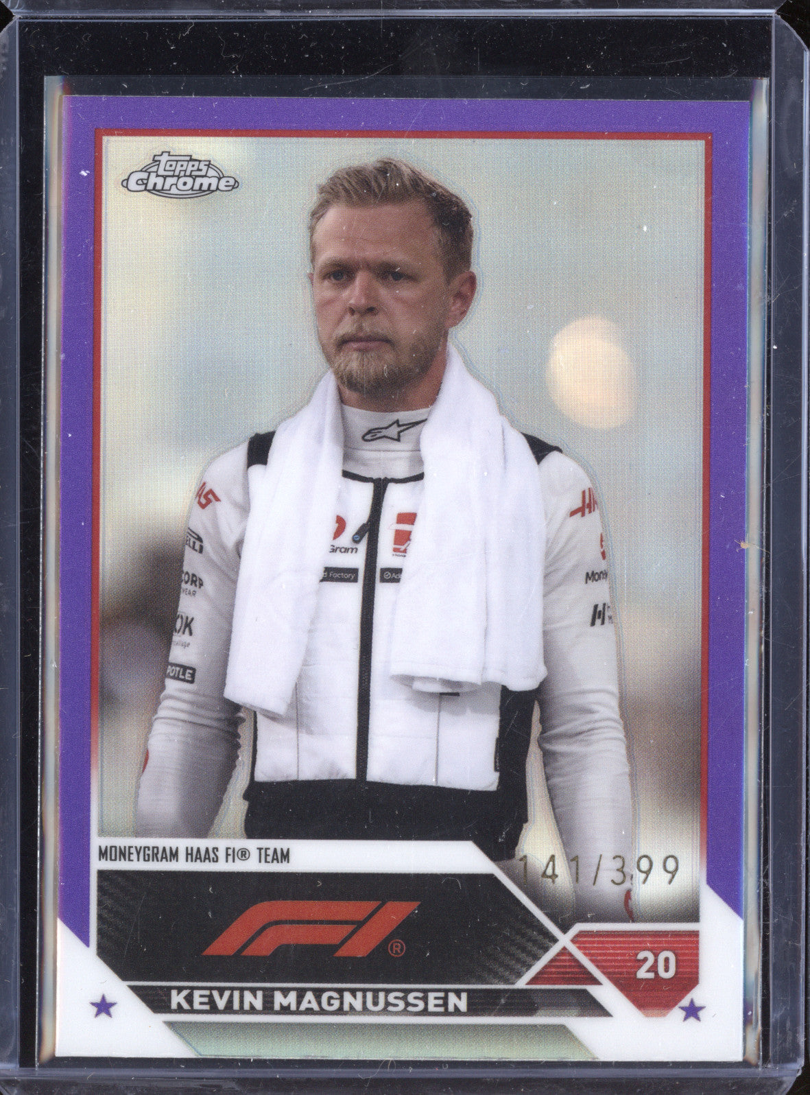 Kevin Magnussen 2023 Topps Chrome F1 50 Purple 141/399