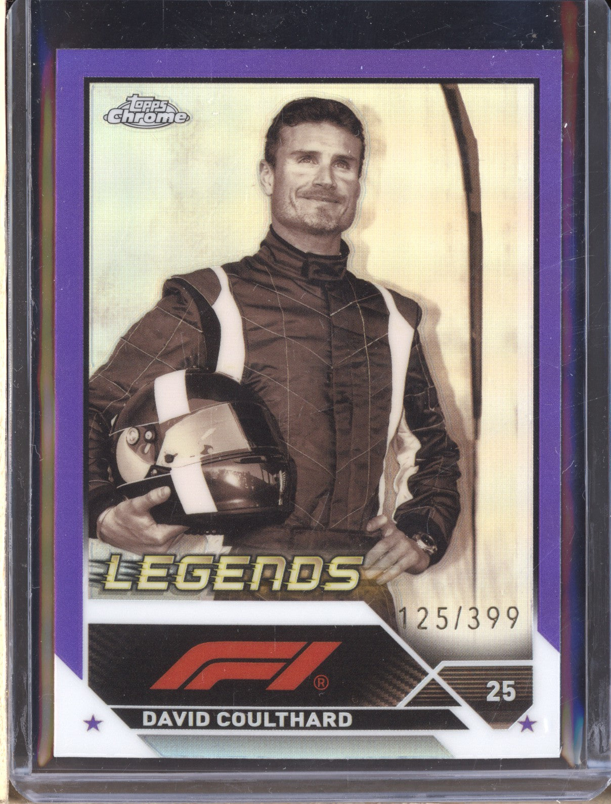 David Coulthard 2023 Topps Chrome Formula 1 200 Purple 125/399