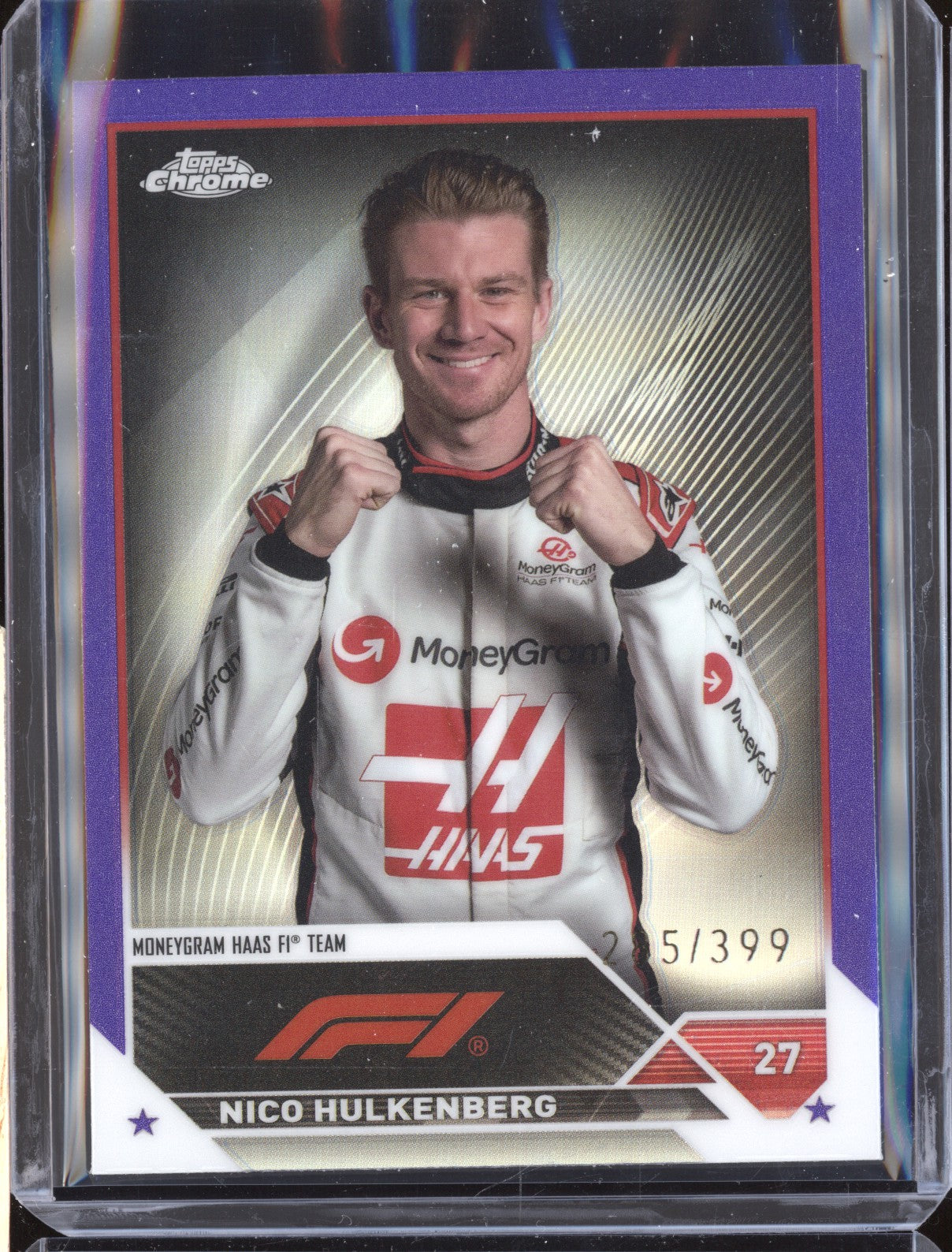 Nico Hulkenberg 2023 Topps Chrome Formula 1 46 Purple 285/399