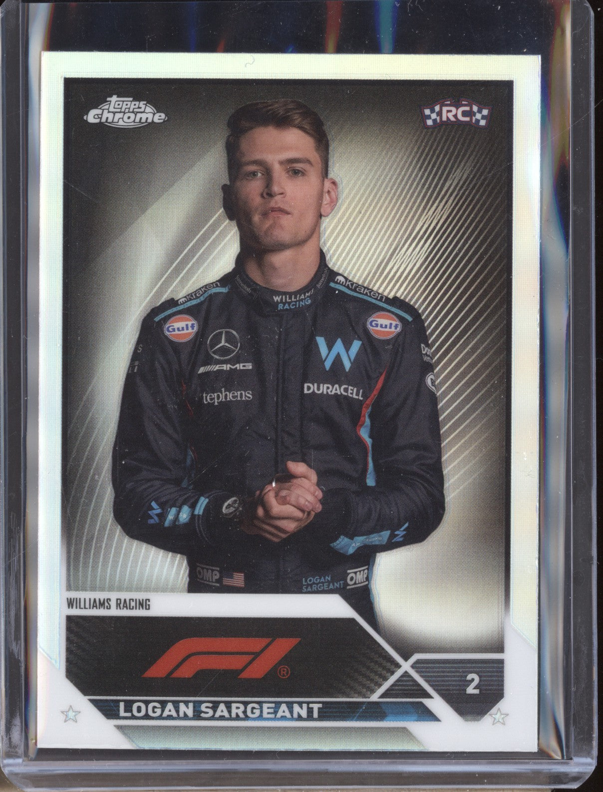 Logan Sargeant 2023 Topps Chrome Formula 1 64 Refractor RC
