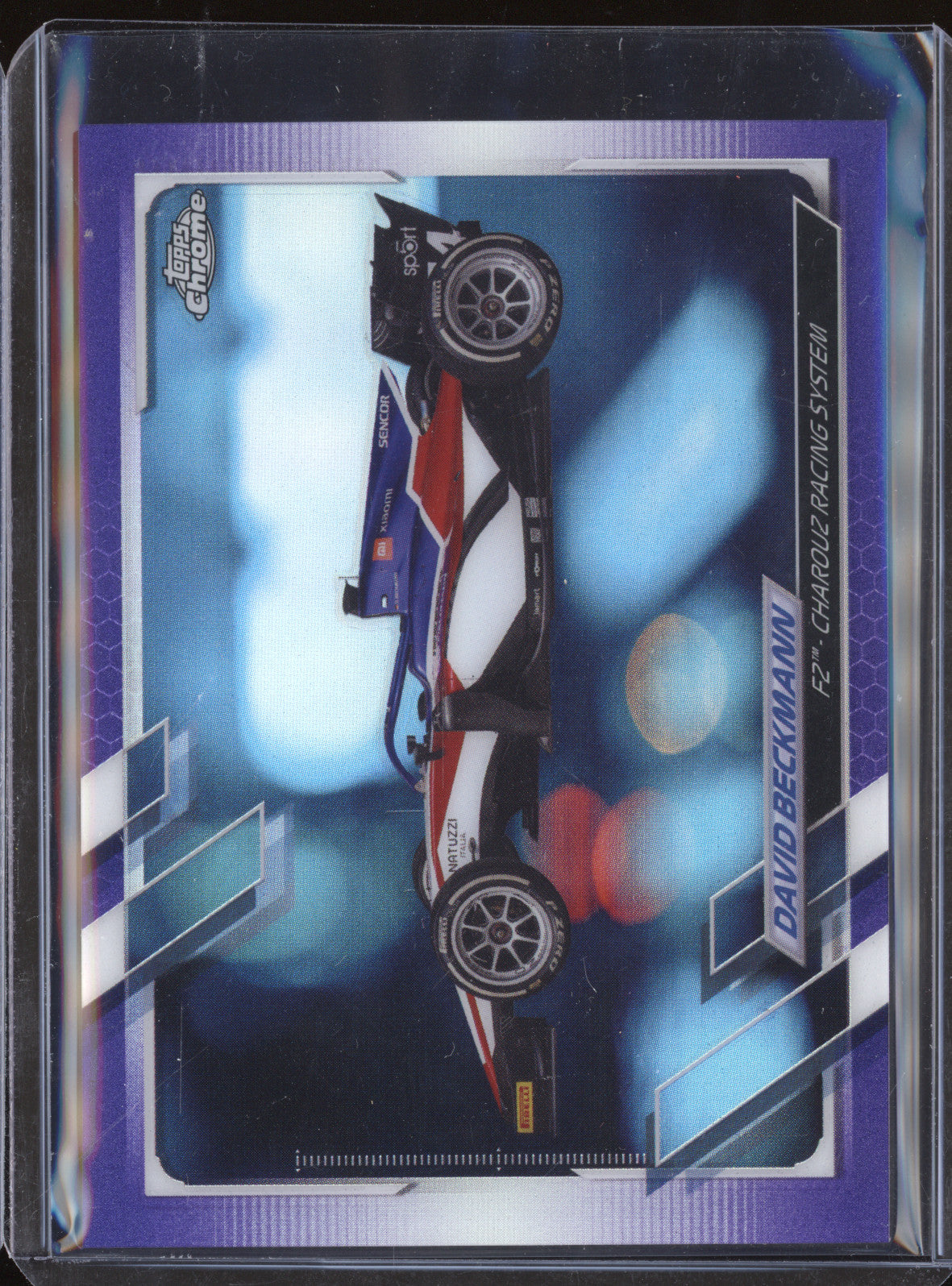 David Beckmann 2021 Topps Chrome F1 128 Purple 361/399