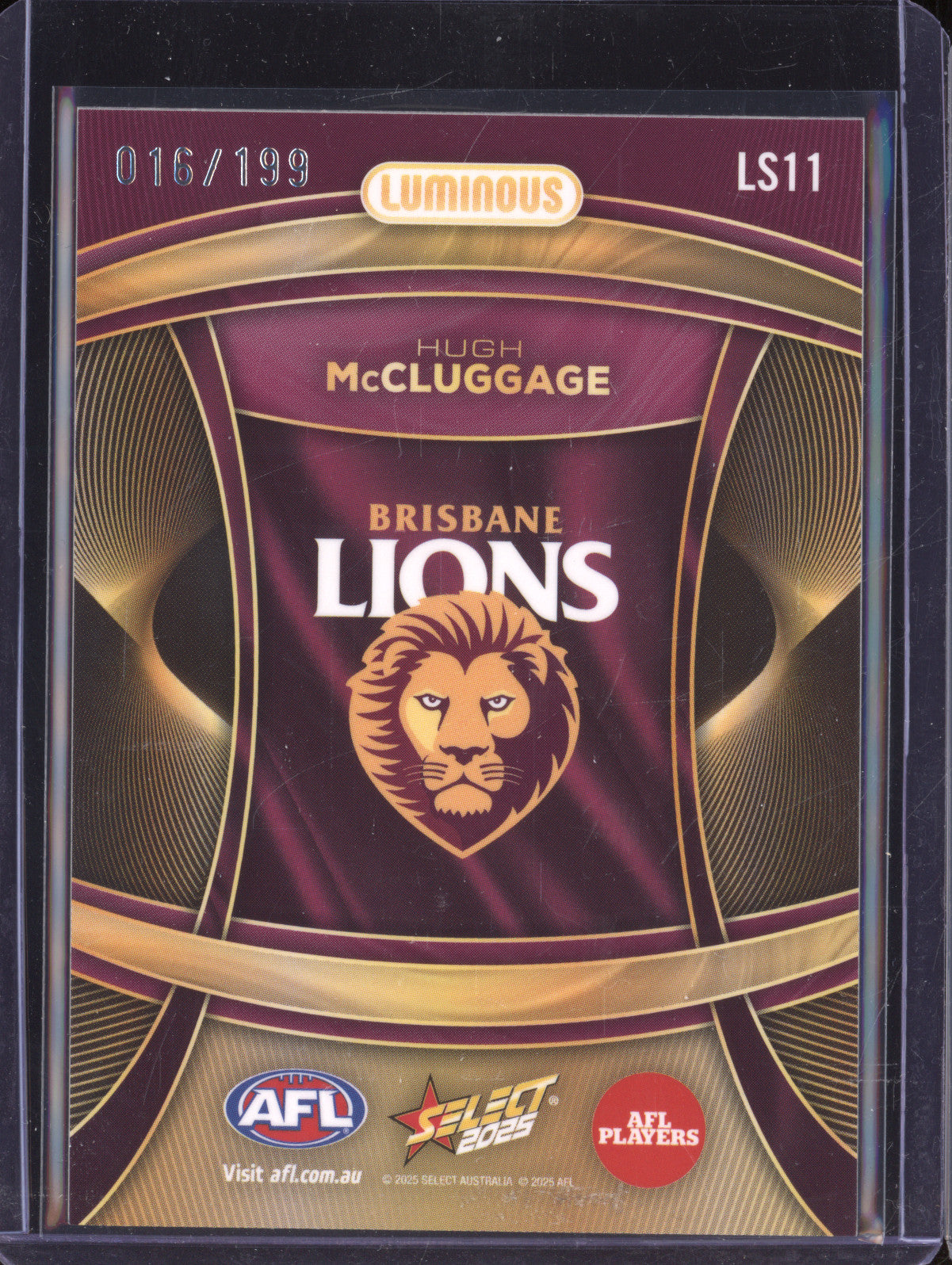 Hugh McCluggage 2025 Select Footy Stars LS11 Luminous Superstar 16/199