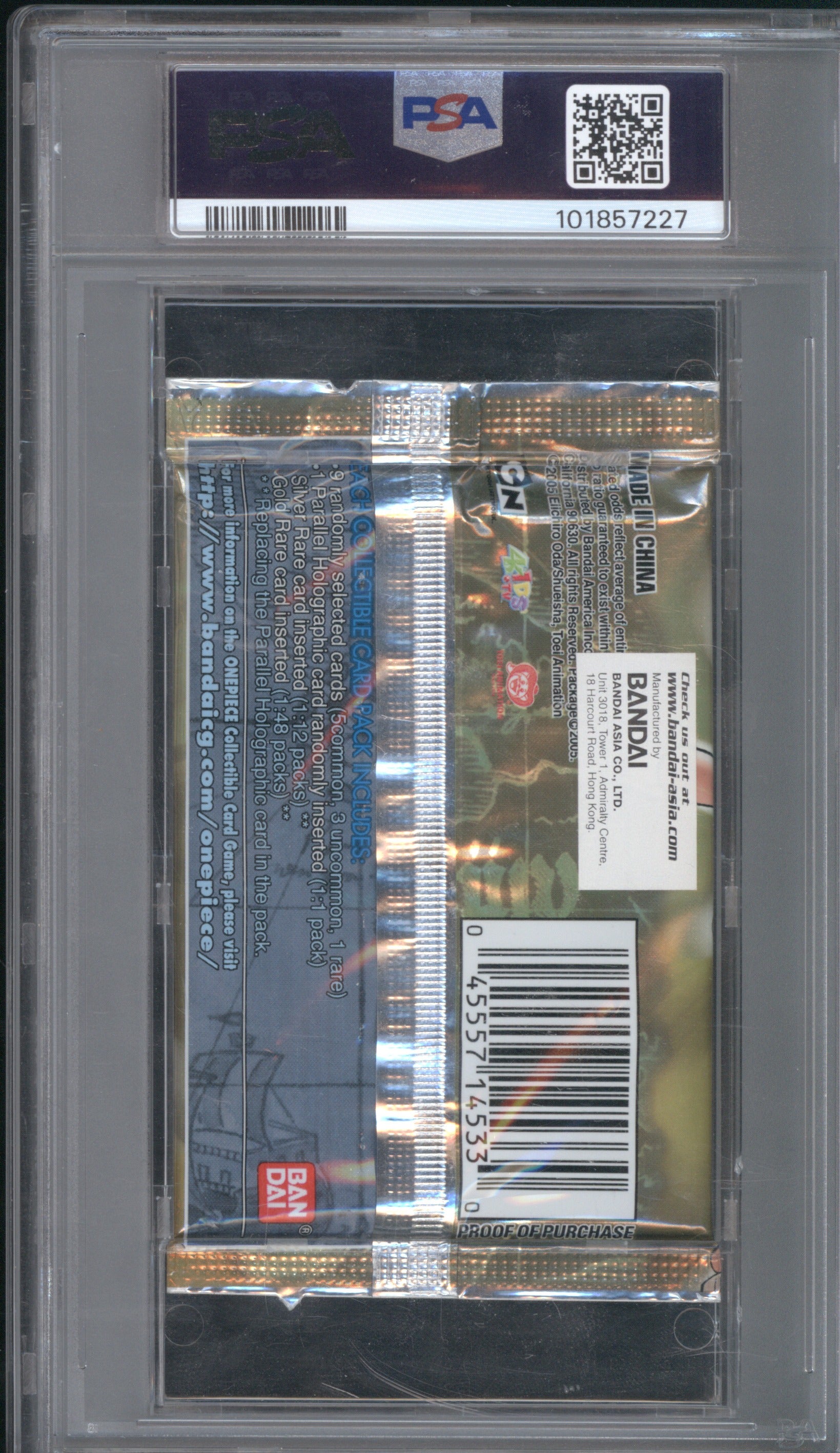 2005 One Piece Bandai The Quest Begins Monkey D. Luffy Foil Pack PSA 9