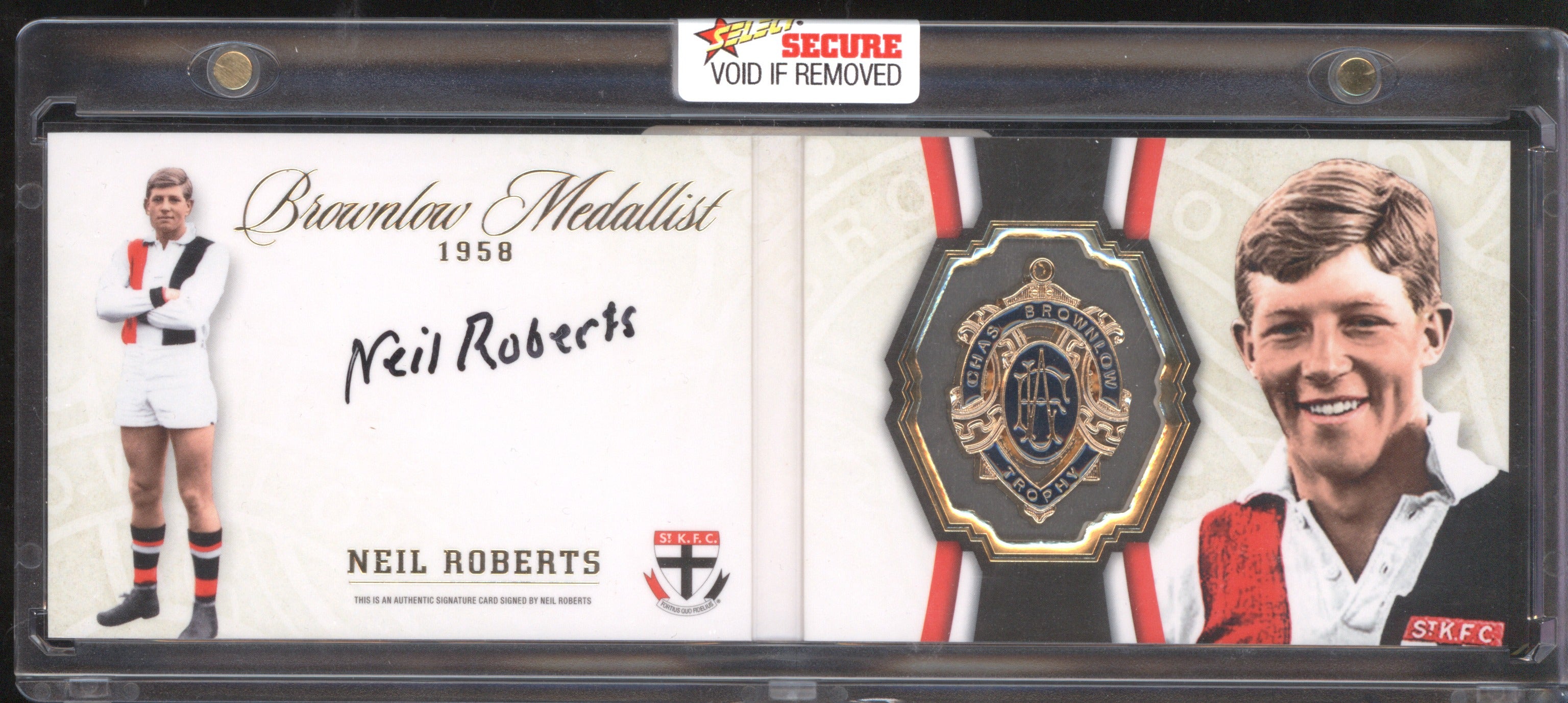 Neil Roberts 2024 AFL Select Brownlow Medallist Booklet 1958 St Kilda /150