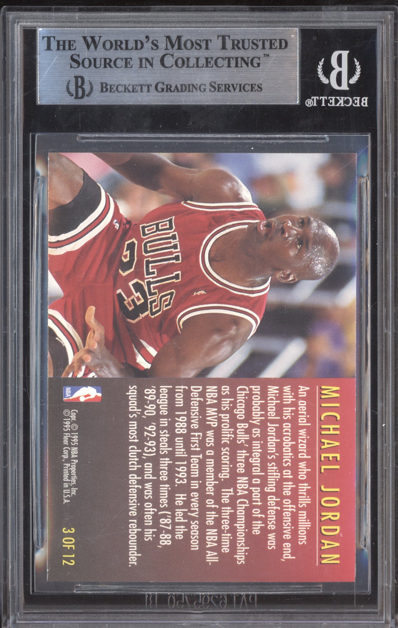Michael Jordan 1995-96 Fleer 3 Total D BGS 9