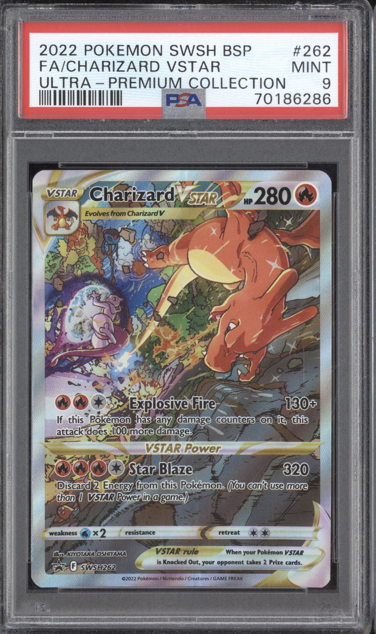 Charizard VStar 2022 Pokemon Sword & Shield Promos SWSH262 UPC Promo PSA 9