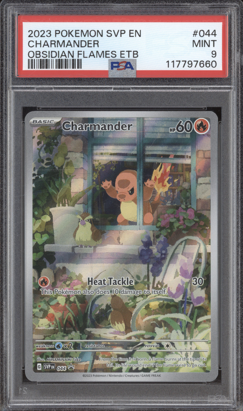2023 Pokemon SVP 044 Charmander Obsidian Flames ETB Promo PSA 9 2023 Pokemon SVP 044 Charmander Obsidian Flames ETB Promo PSA 9