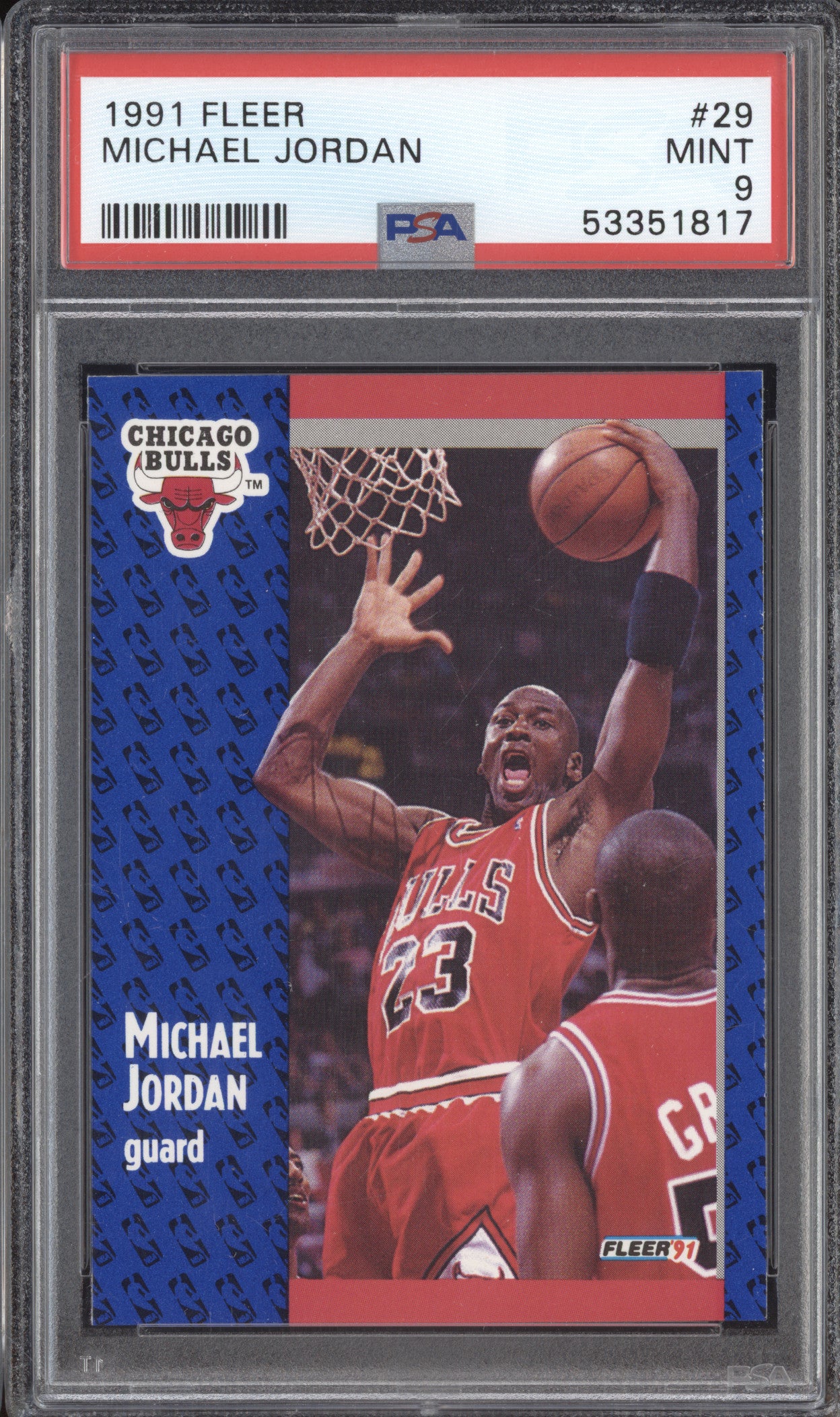 Michael Jordan 1991 Fleer 29 PSA 9