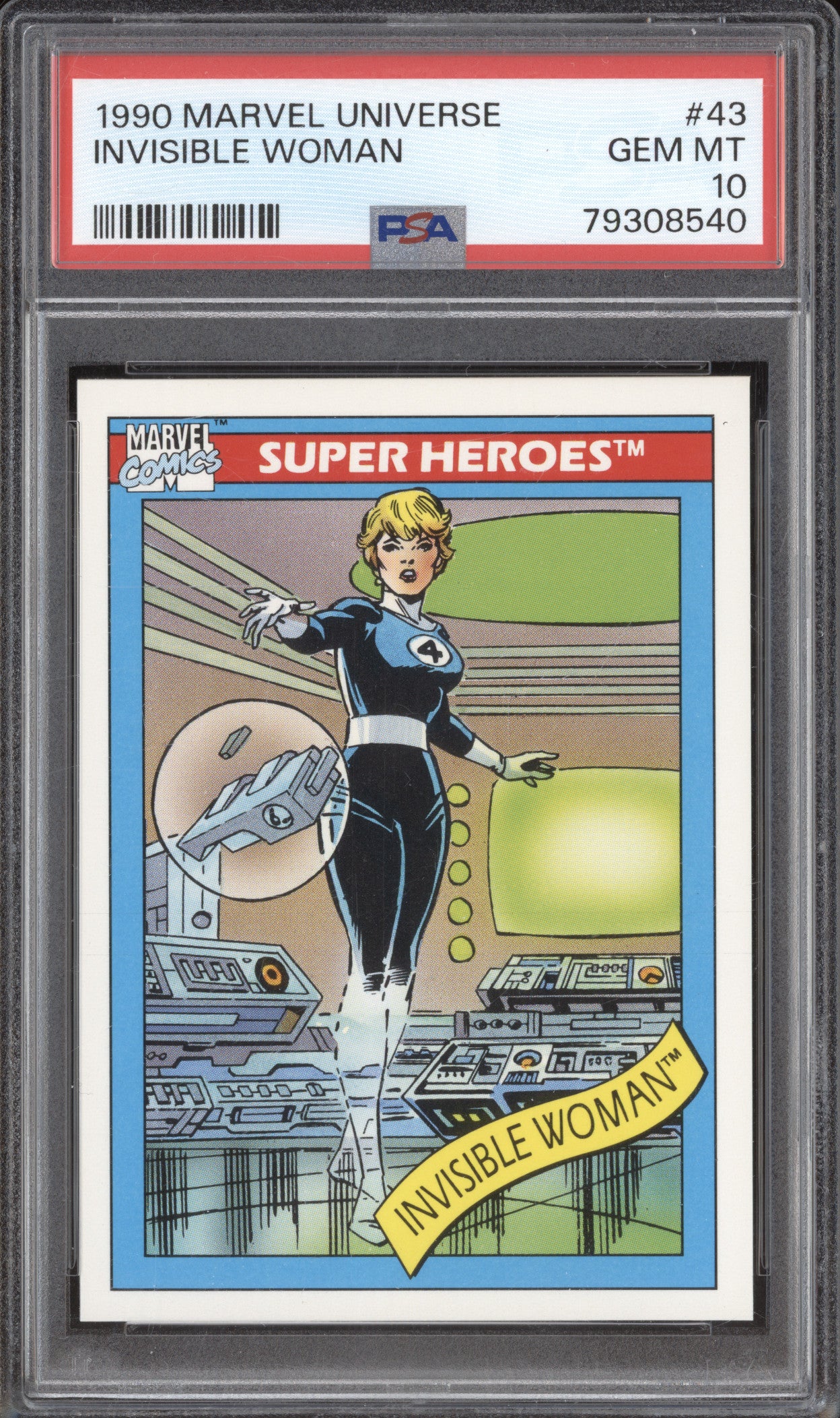 Invisible Woman 1990 Marvel Marvel Universe 43 PSA 10
