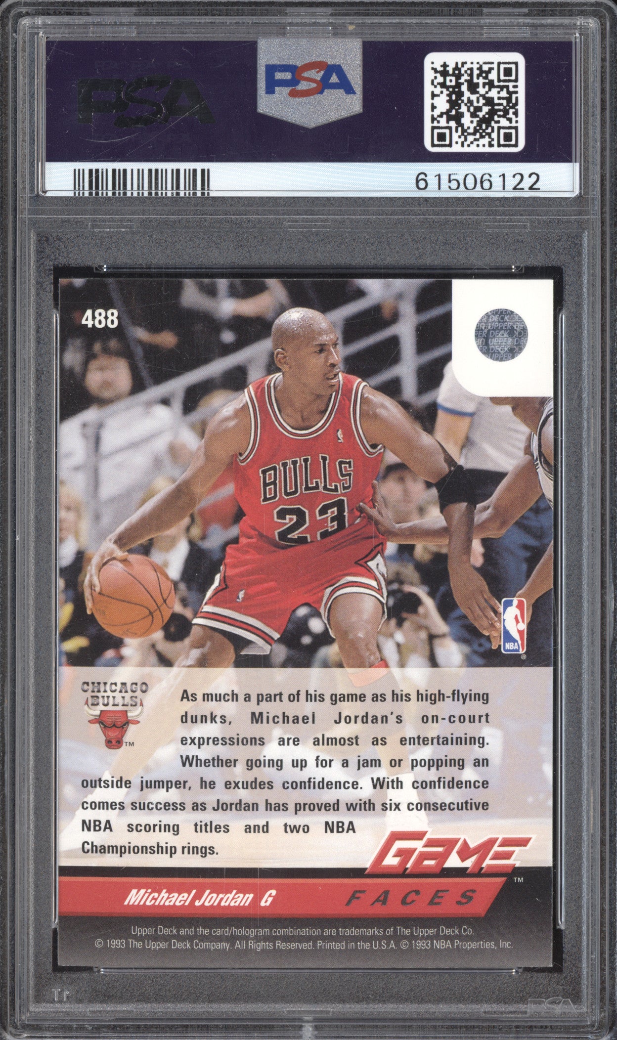 Michael Jordan 1992-93 Upper Deck 488 PSA 9