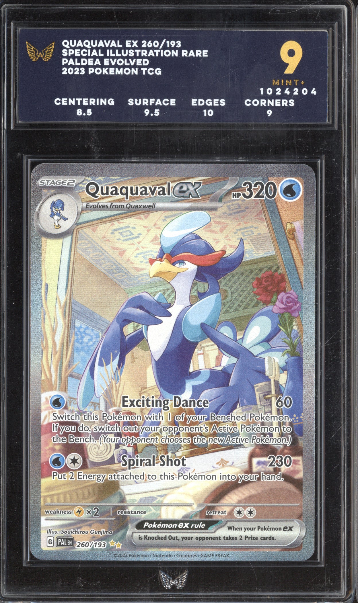 Quaquaval ex 2023 Pokemon Paldea Evolved 260/193 Special Illustration Rare Ark 9