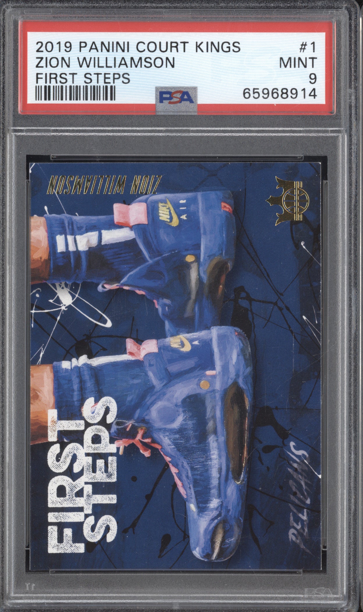 Zion Williamson 2019-20 Panini Court Kings 1 First Steps RC PSA 9