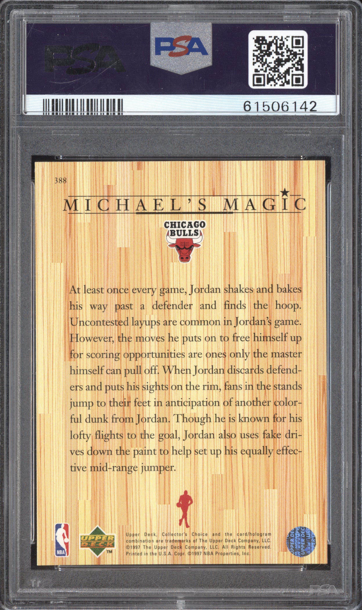 Michael Jordan 1997 Upper Deck Collector's Choice 388 PSA 9