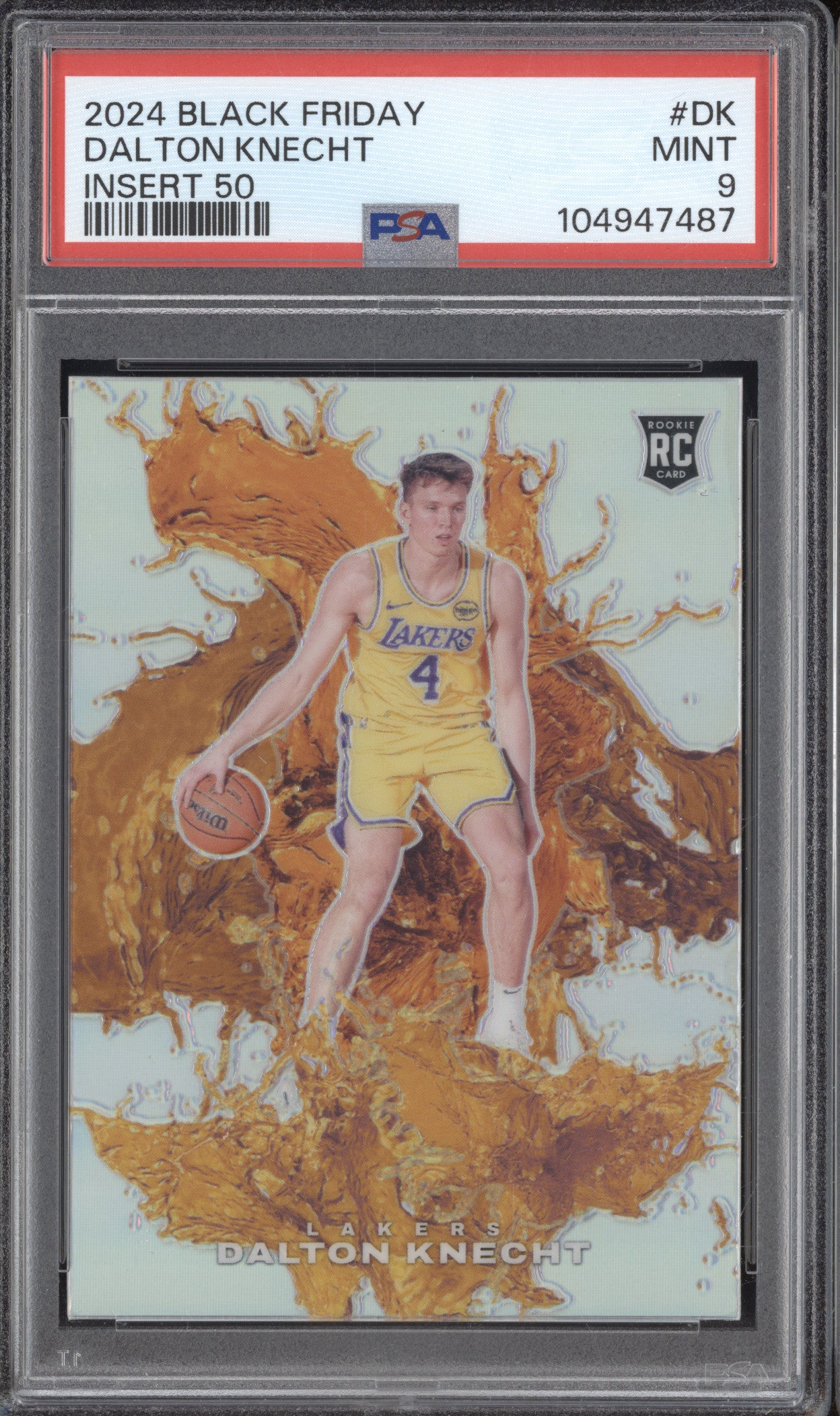 Dalton Knecht 2024 Panini Black Friday DK Insert 50 RC 16/50 PSA 9