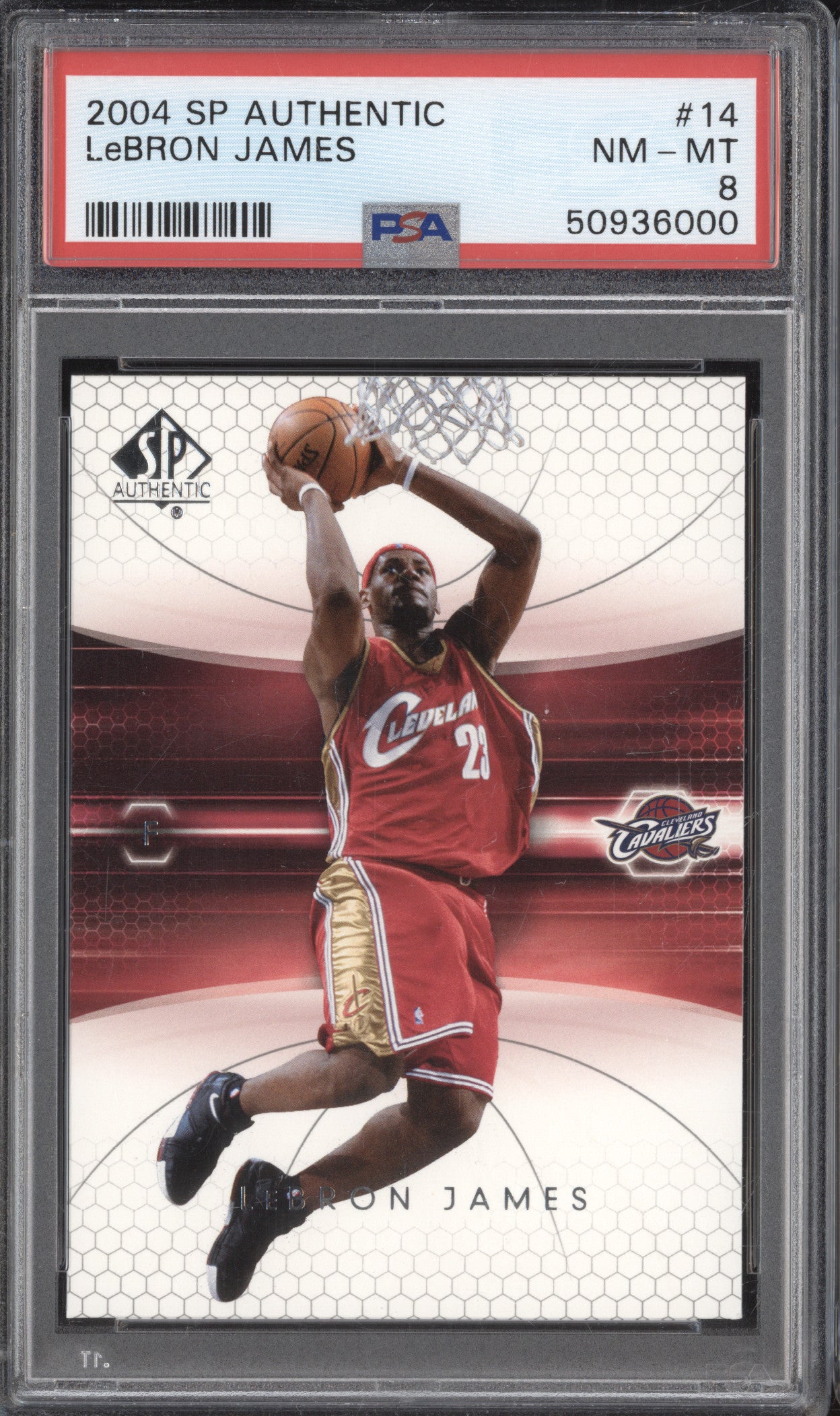 LeBron James 2004-05 SP Authentic 14 PSA 8
