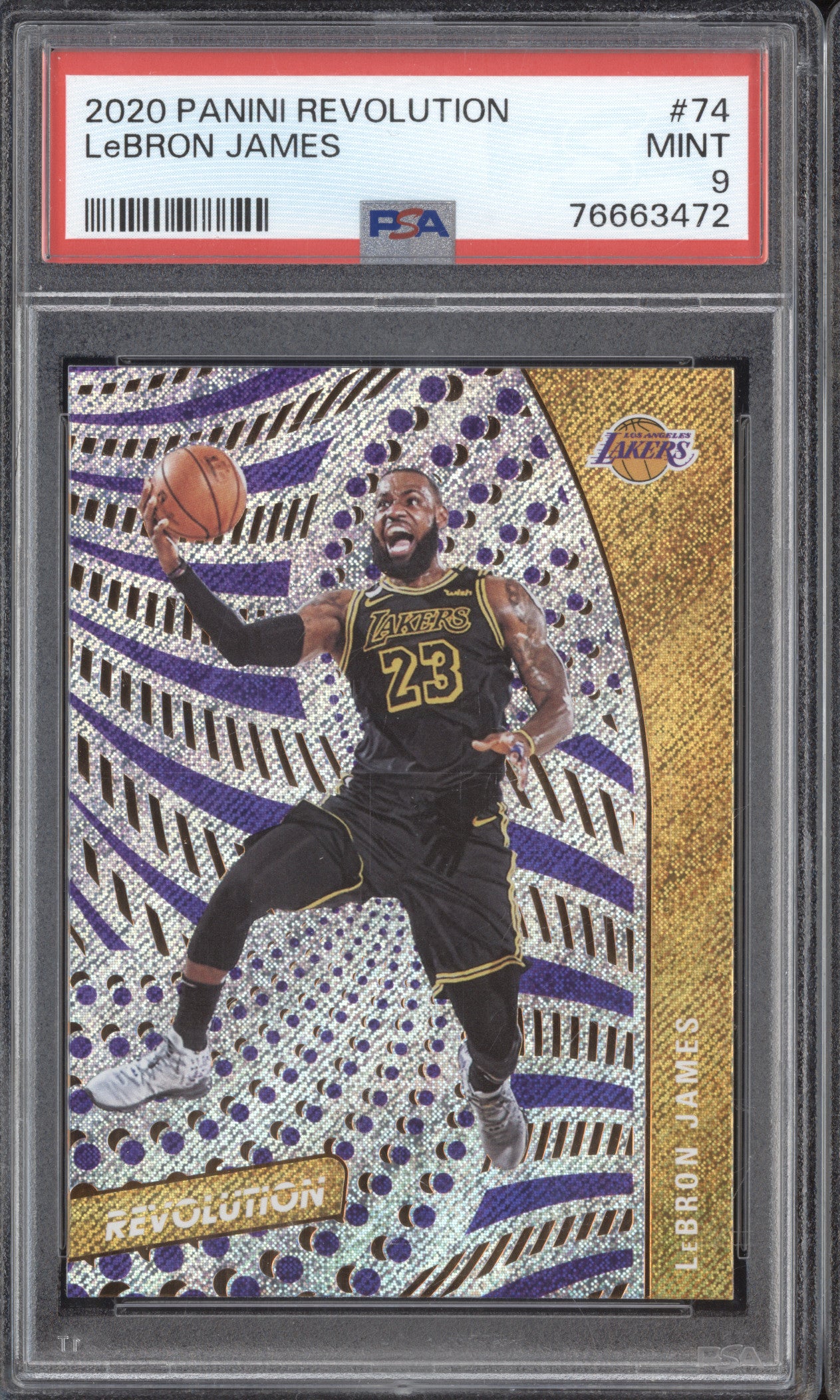 LeBron James 2020-21 Panini Revolution 74 PSA 9