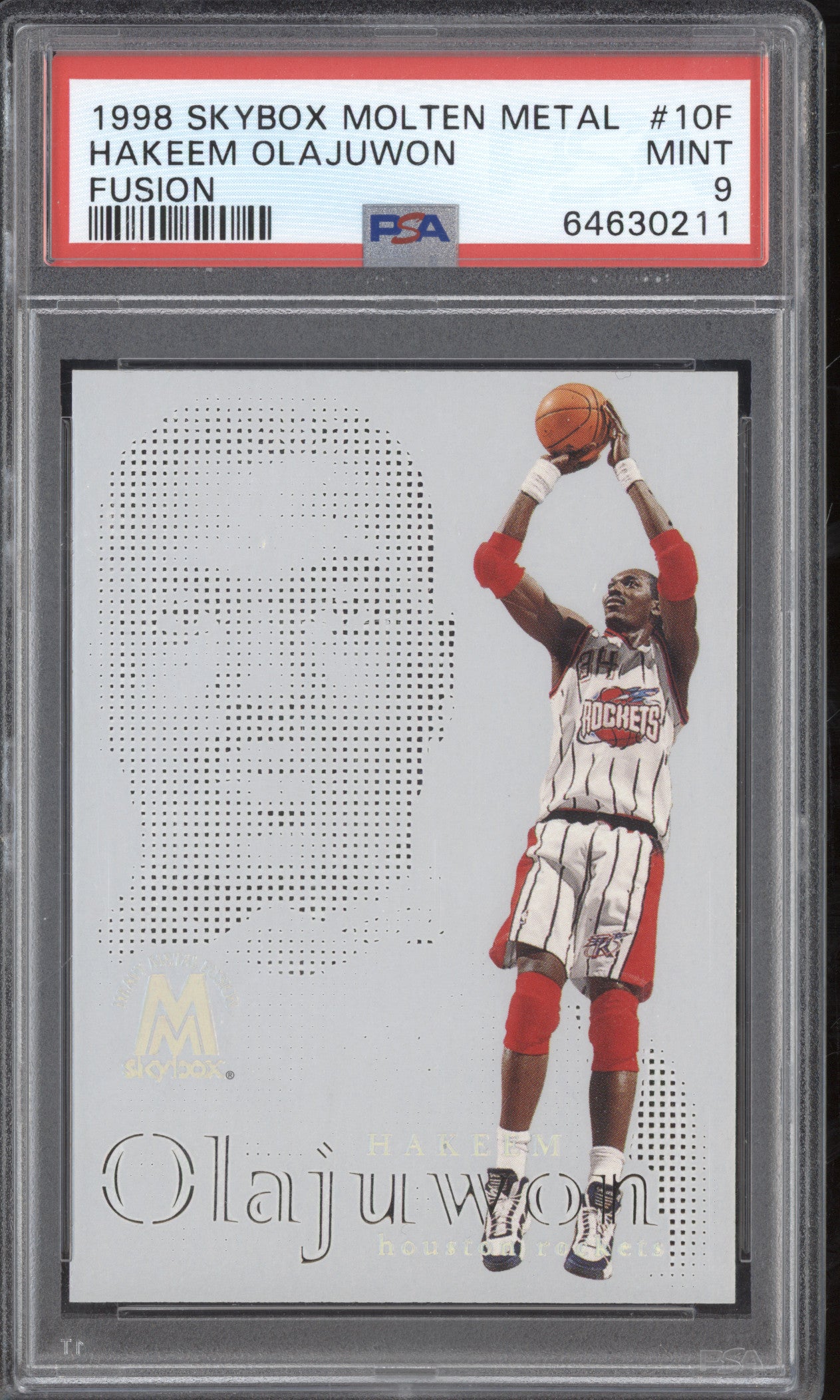 Hakeem Olajuwon 1998-1999 Skybox Molten Metal 10F Fusion PSA 9