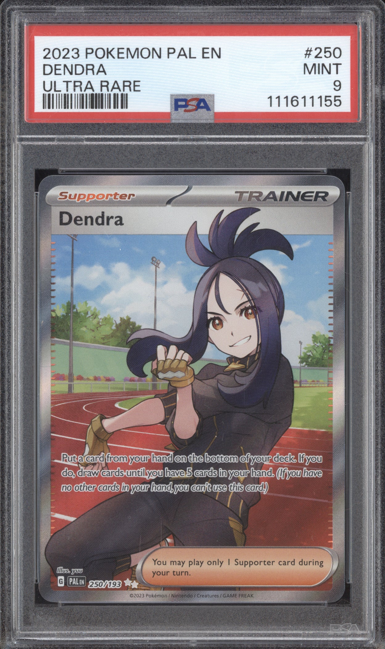 Dendra 2023 Pokemon Paldea Evolved 250/193 Ultra Rare PSA 9