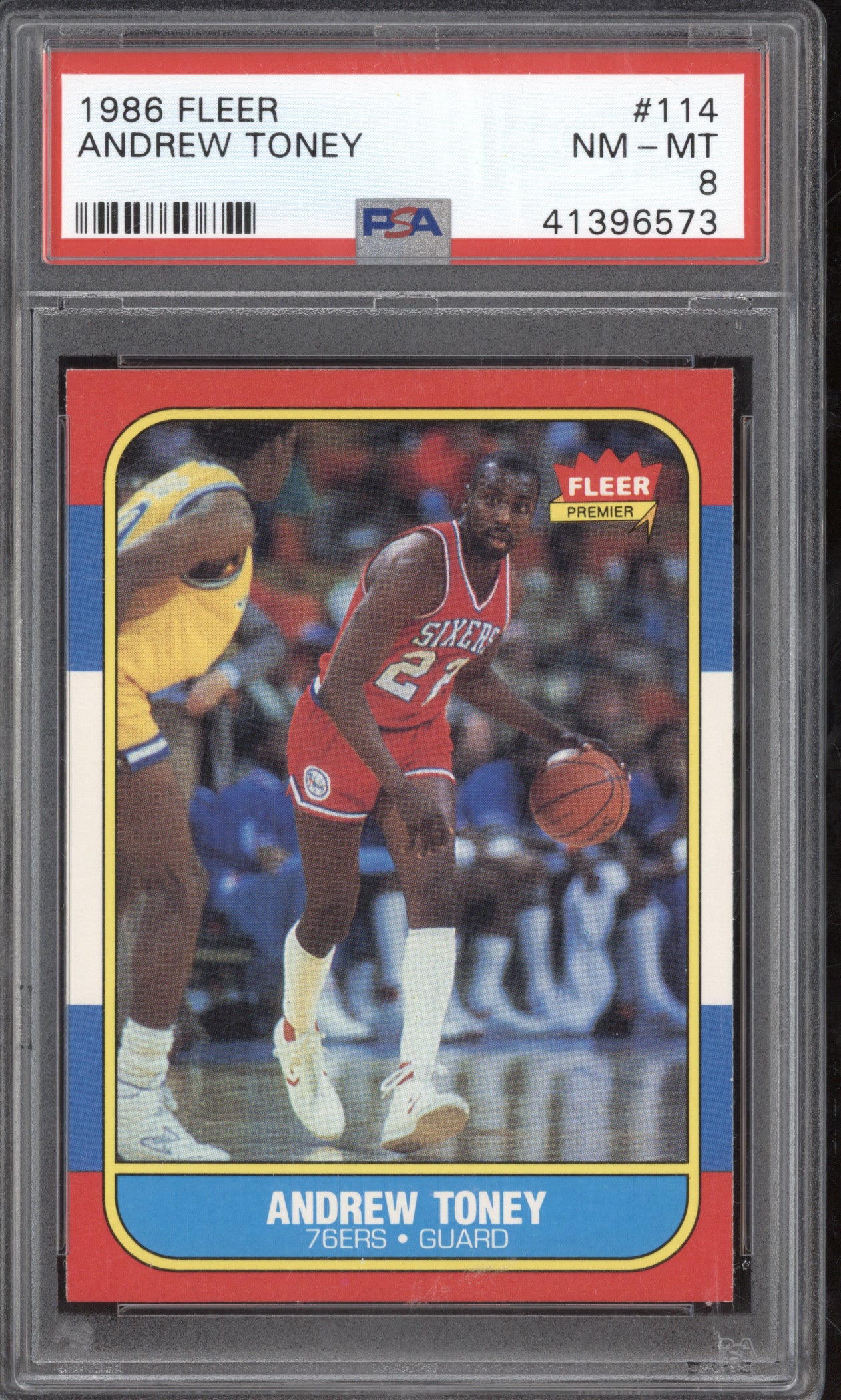 Andrew Toney 1986-87 Fleer 114 PSA 8