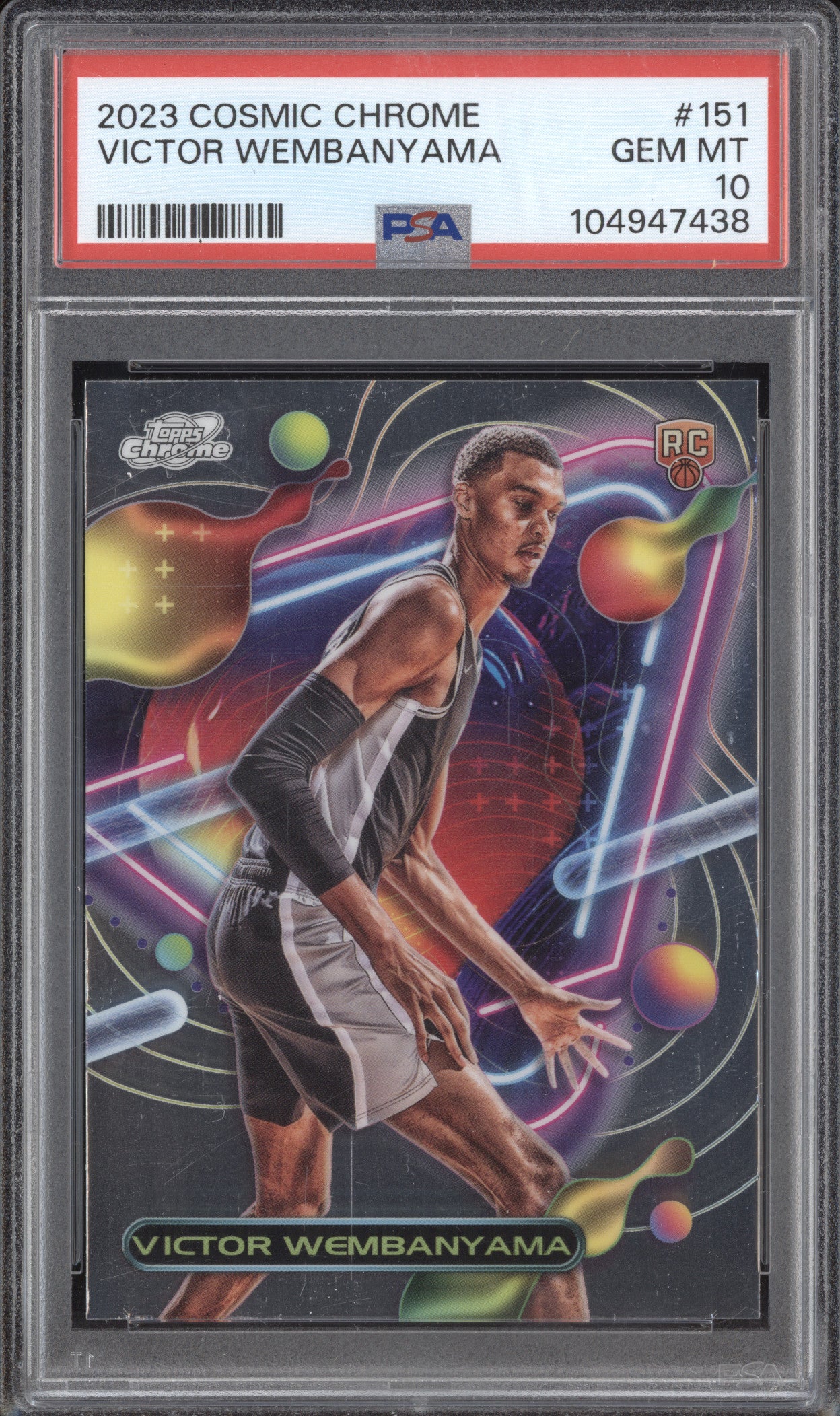 Victor Wembanyama 2023-24 Topps Cosmic Chrome 151 RC PSA 10