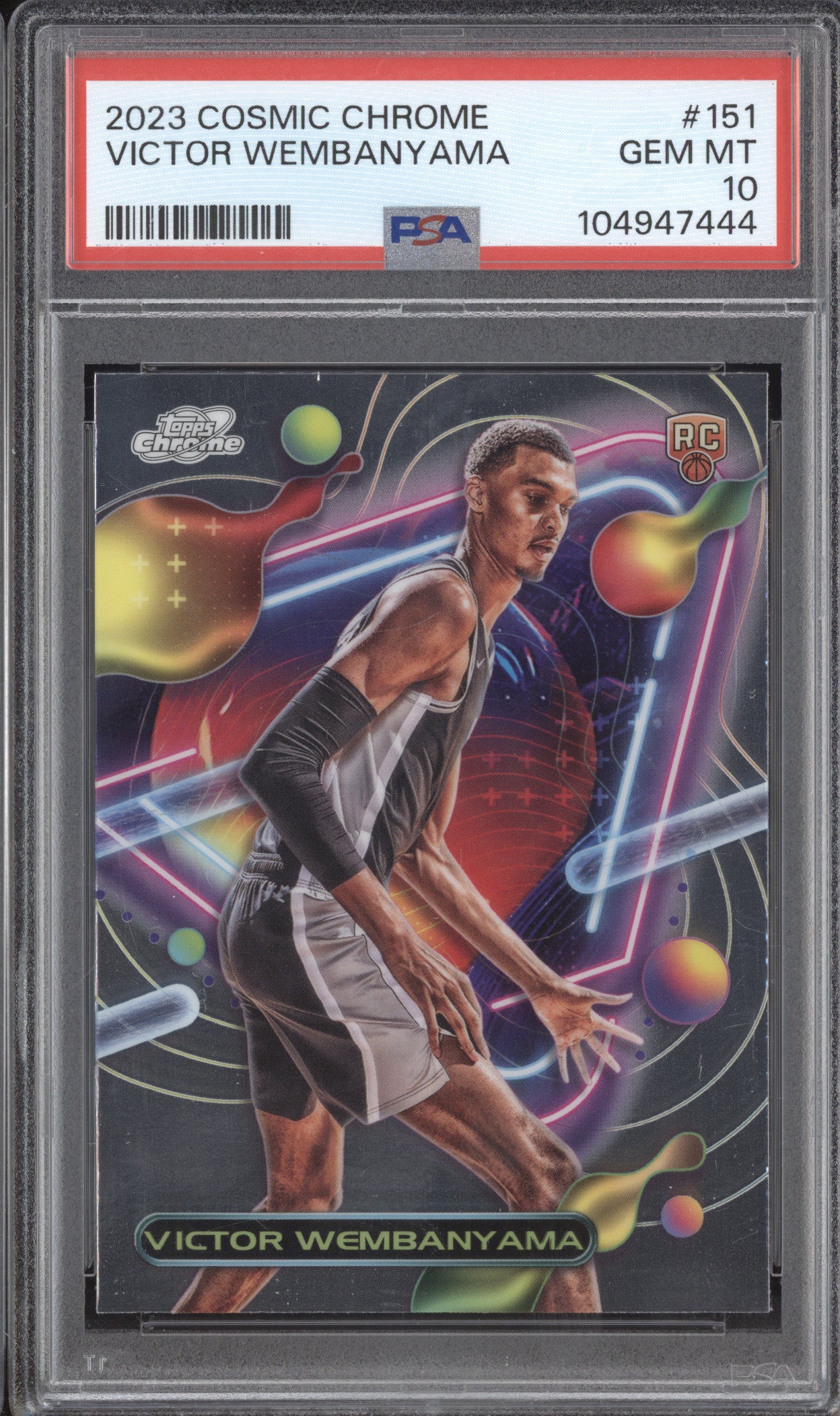 Victor Wembanyama 2023-24 Topps Cosmic Chrome 151 RC PSA 10