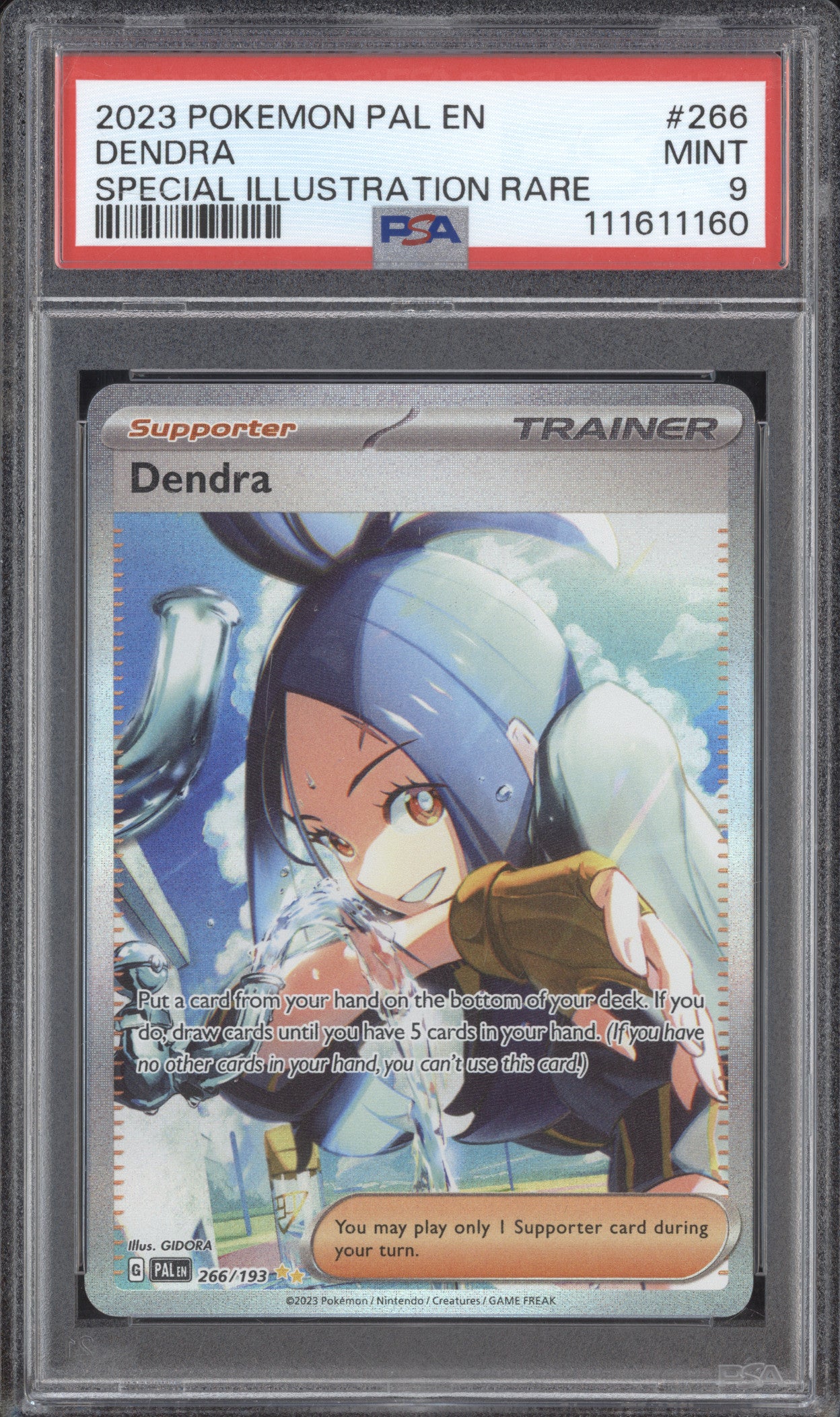 Dendra 2023 Pokemon Paldea Evolved 266/193 Special Illustration Rare PSA 9