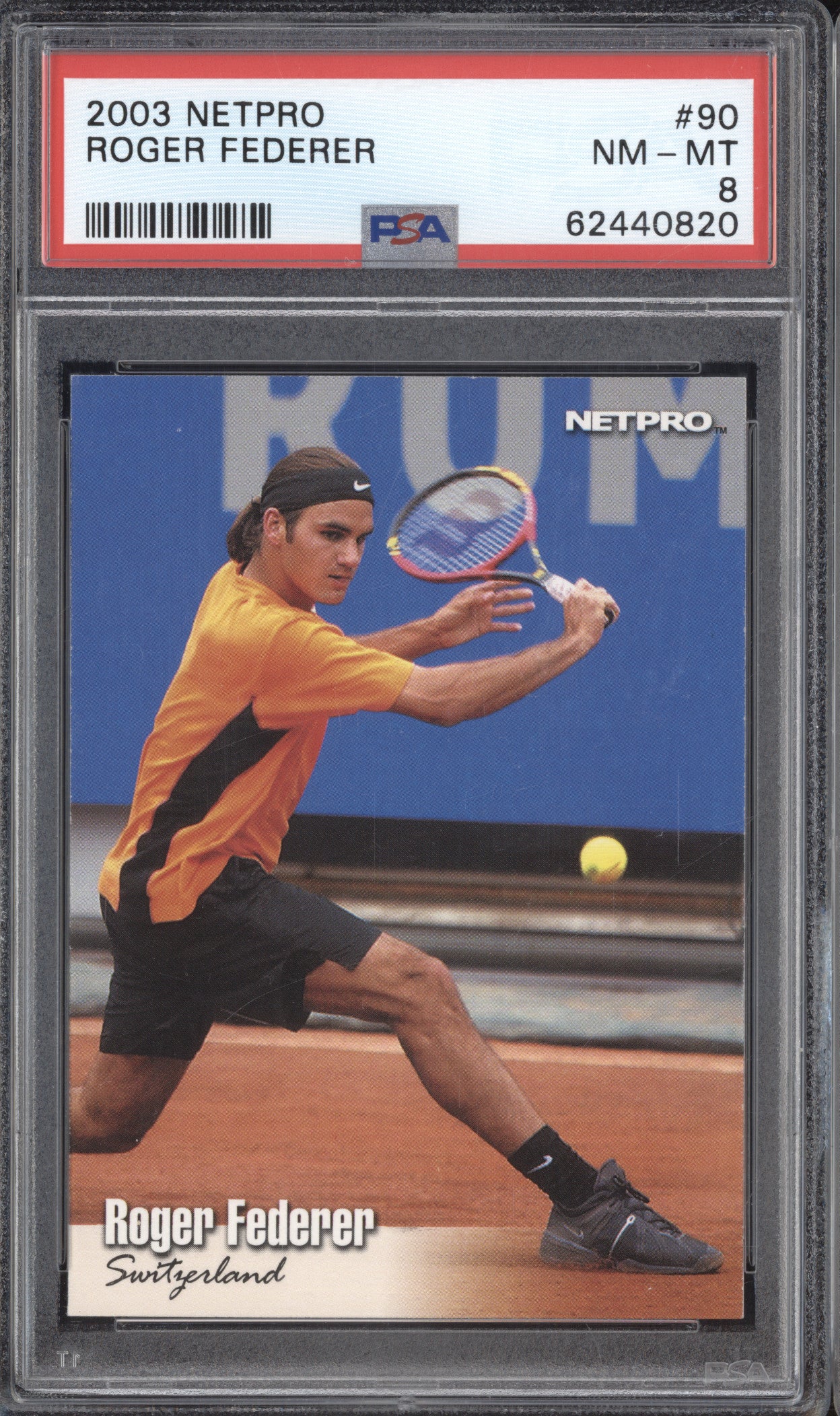 Roger Federer 2003 Netpro 90 PSA 8