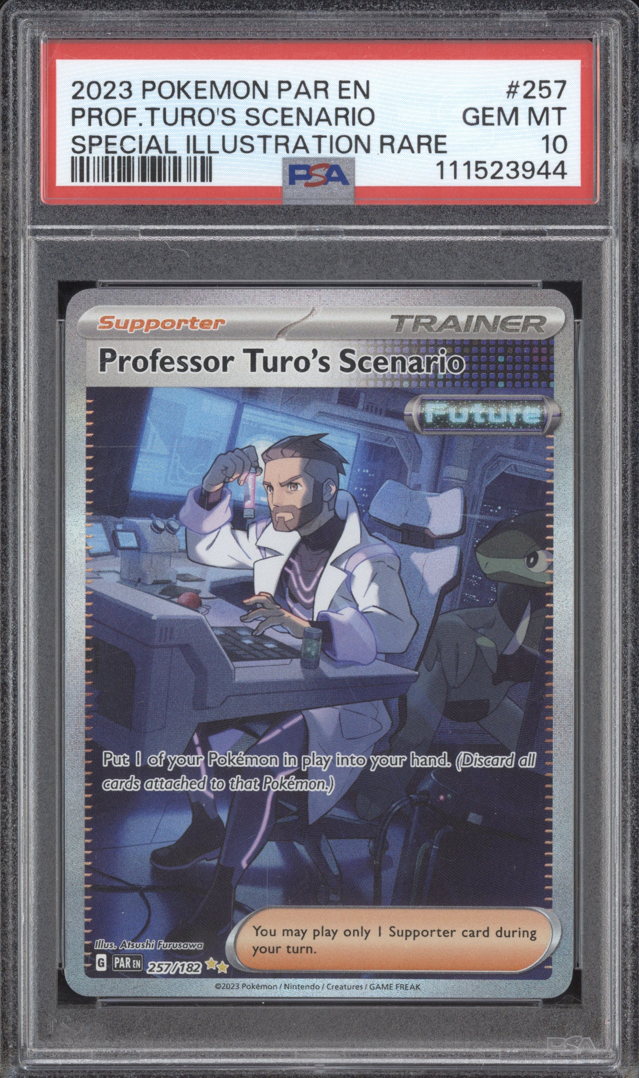 Professor Turo's Scenario 2023 Pokemon Paradox Rift 257/182 SIR PSA 10