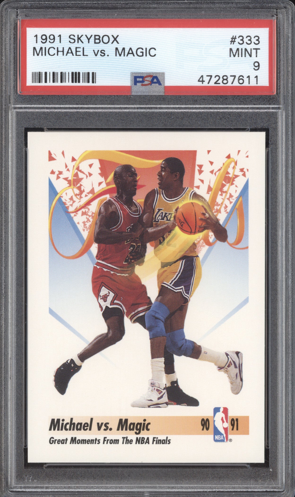 Michael vs Magic 1991 Skybox 333 PSA 9