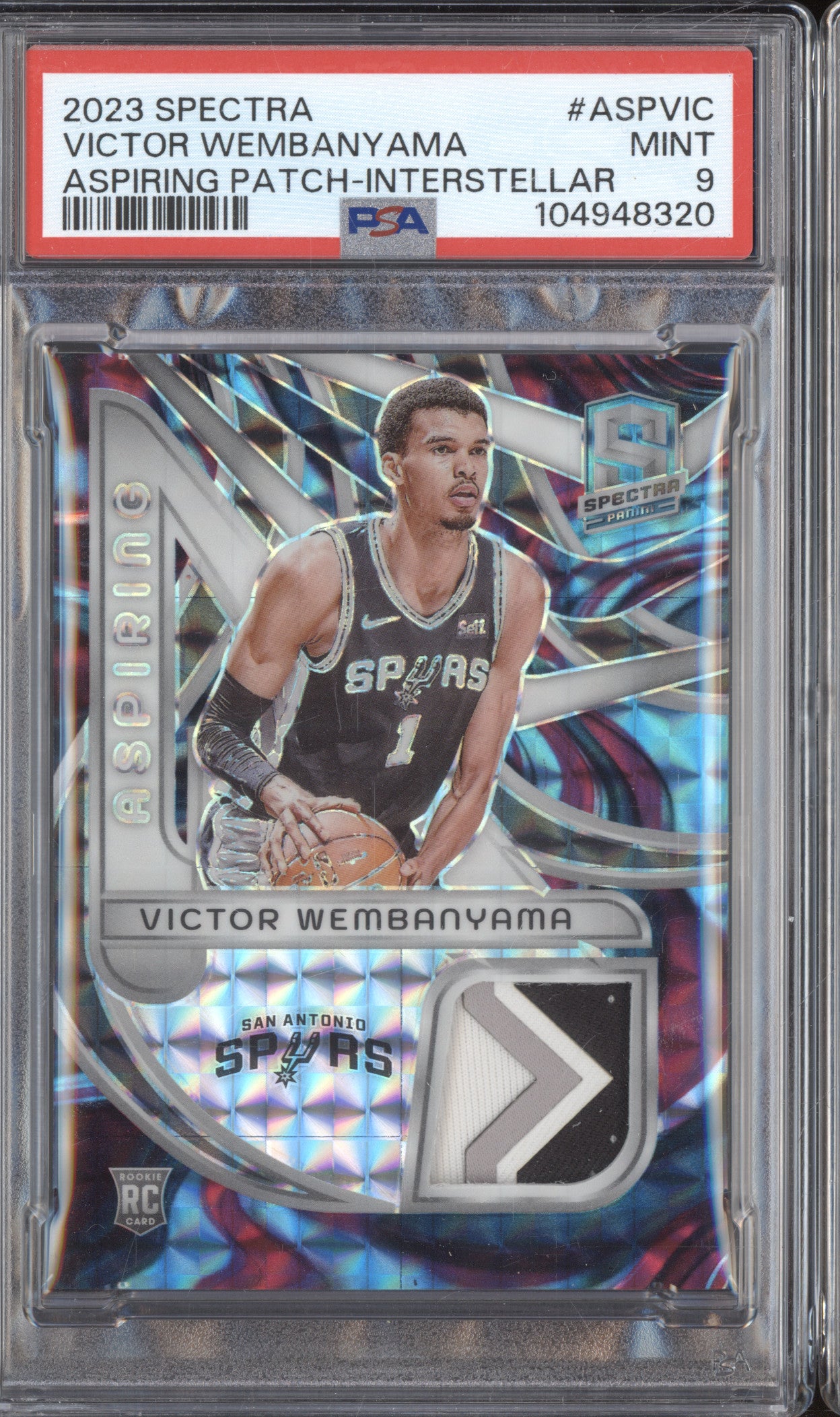 Victor Wembanyama 2023-24 Panini Spectra Aspiring Interstellar RC /75 PSA 9
