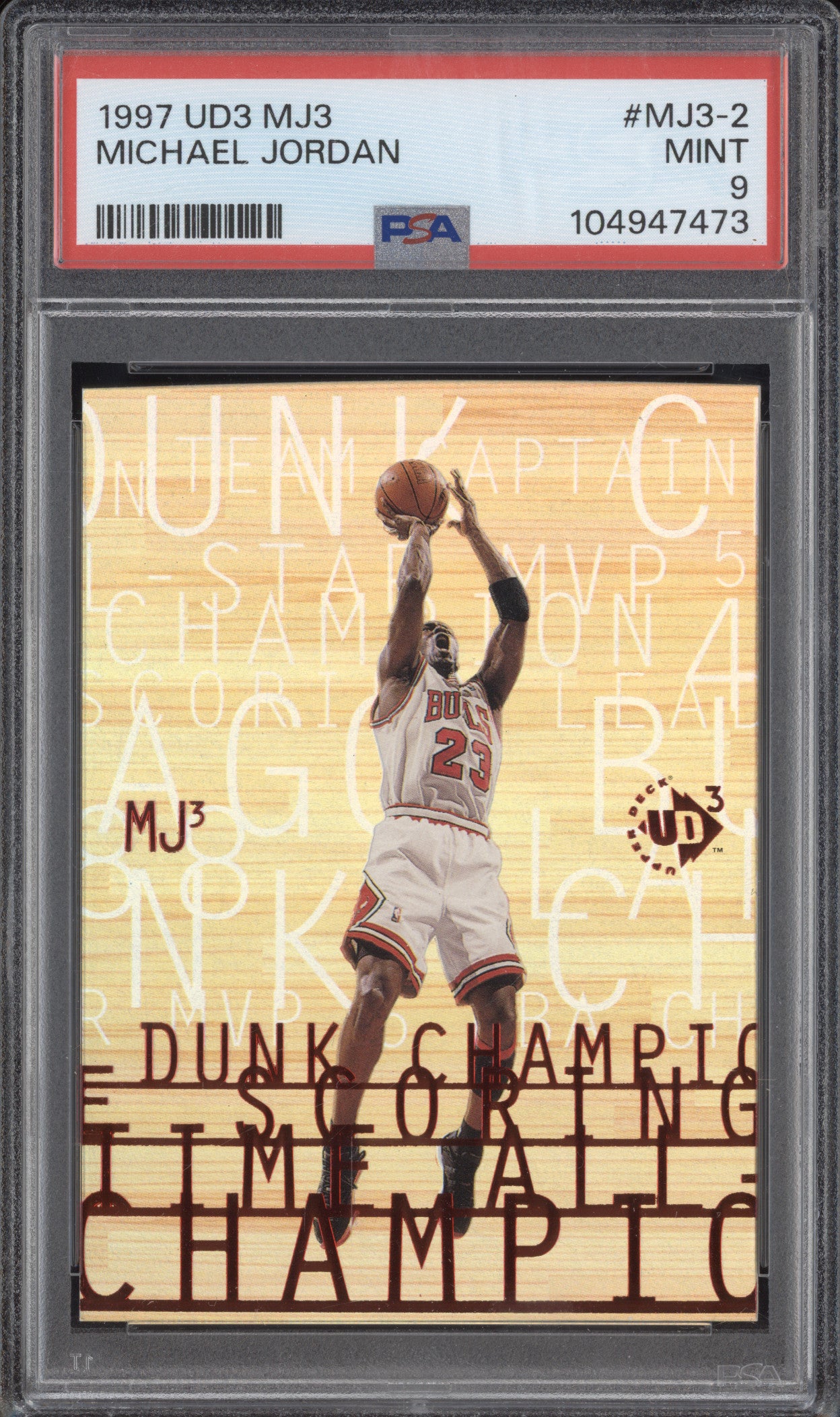 Michael Jordan 1997-98 Upper Deck UD3 MJ3 MJ3-2 PSA 9