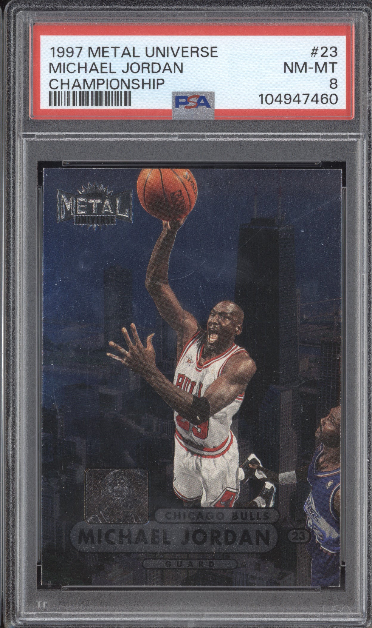 Michael Jordan 1997-98 Skybox Metal Universe 23 Championship PSA 8