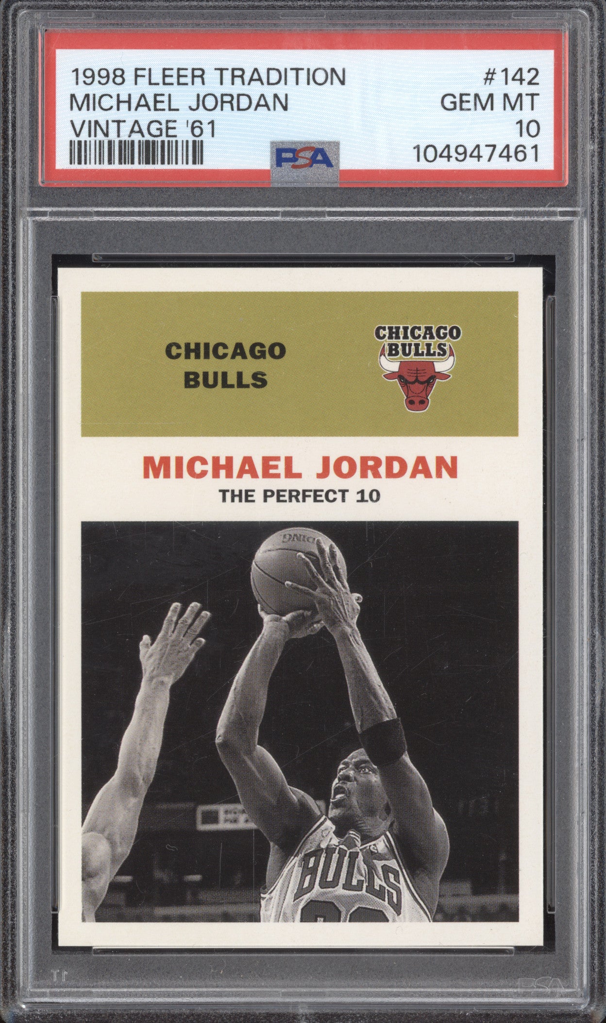 Michael Jordan 1998-99 Fleer Tradition 142 Vintage '61 PSA 10